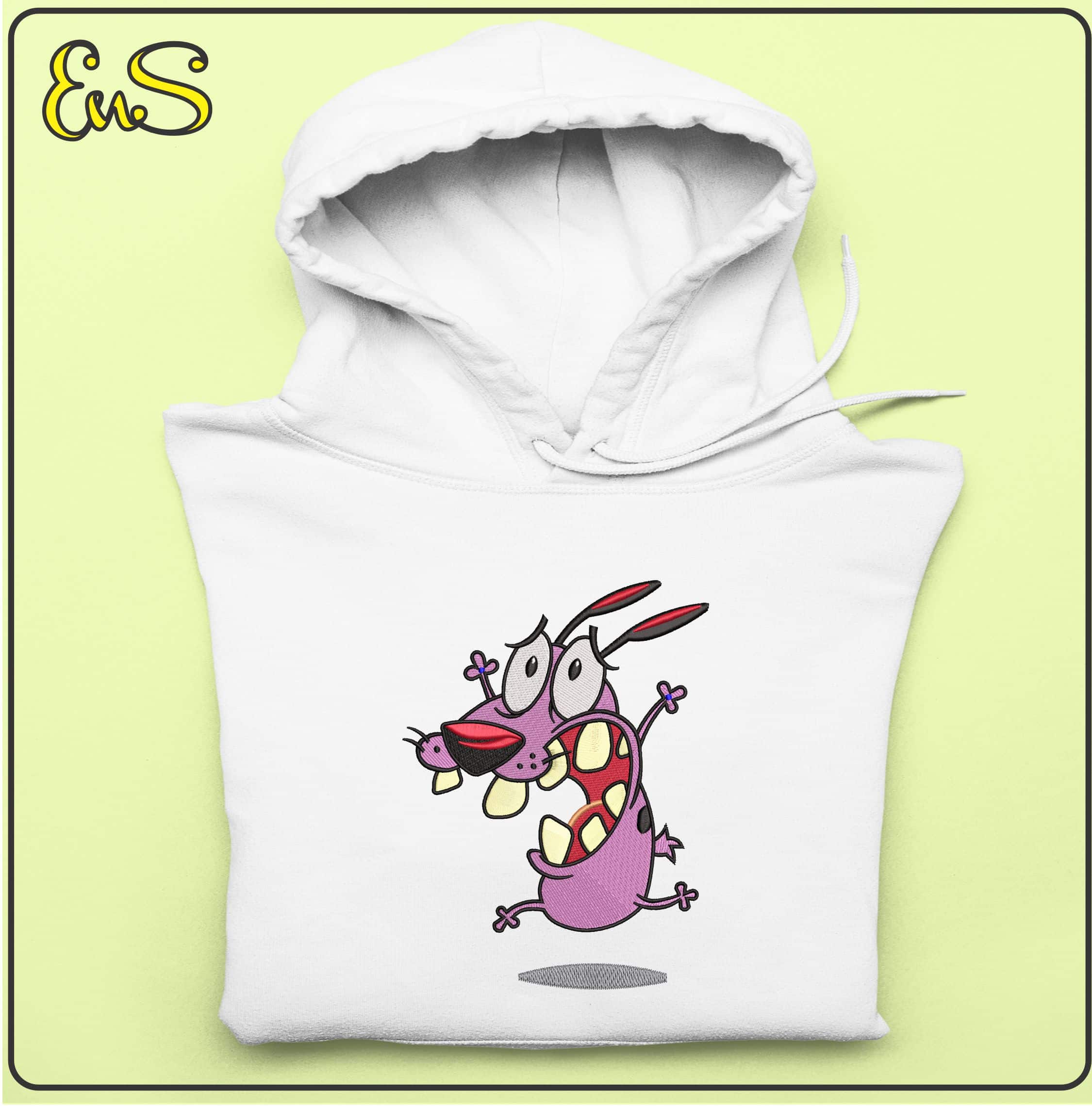 Courage the Cowardly Dog - Elegant embroidery design file - instant download — view 4