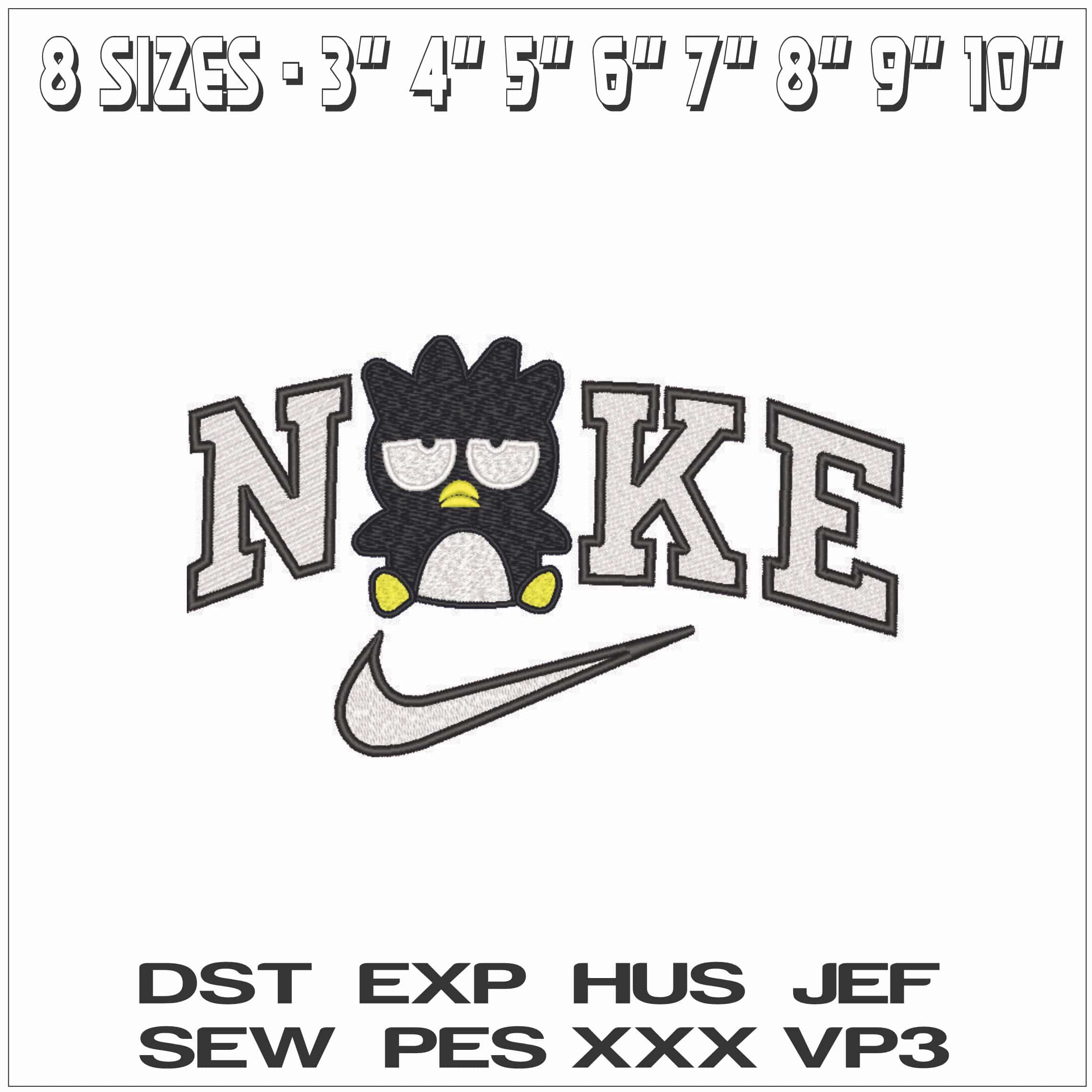 Nike Badtz Maru Hello Kitty - Elegant embroidery design file - instant download — view 2
