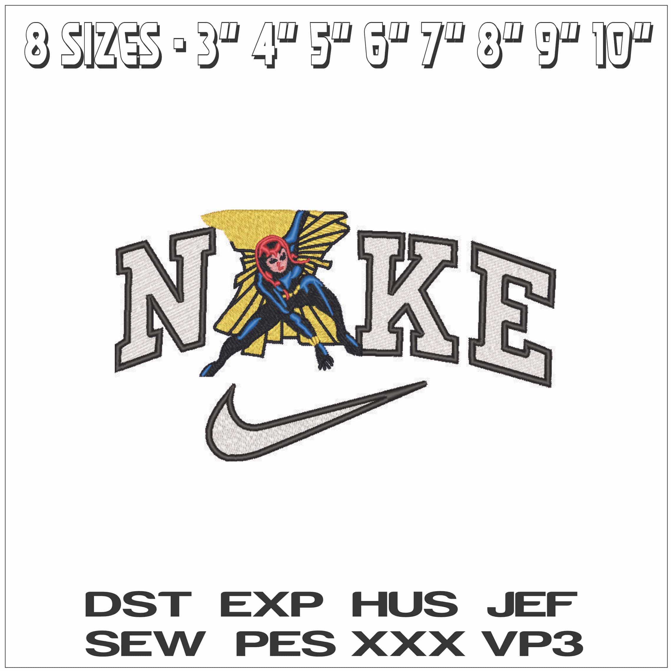 Nike Black Widow Natasha Romanoff Marvel Comics - Elegant embroidery design file - instant download — view 2
