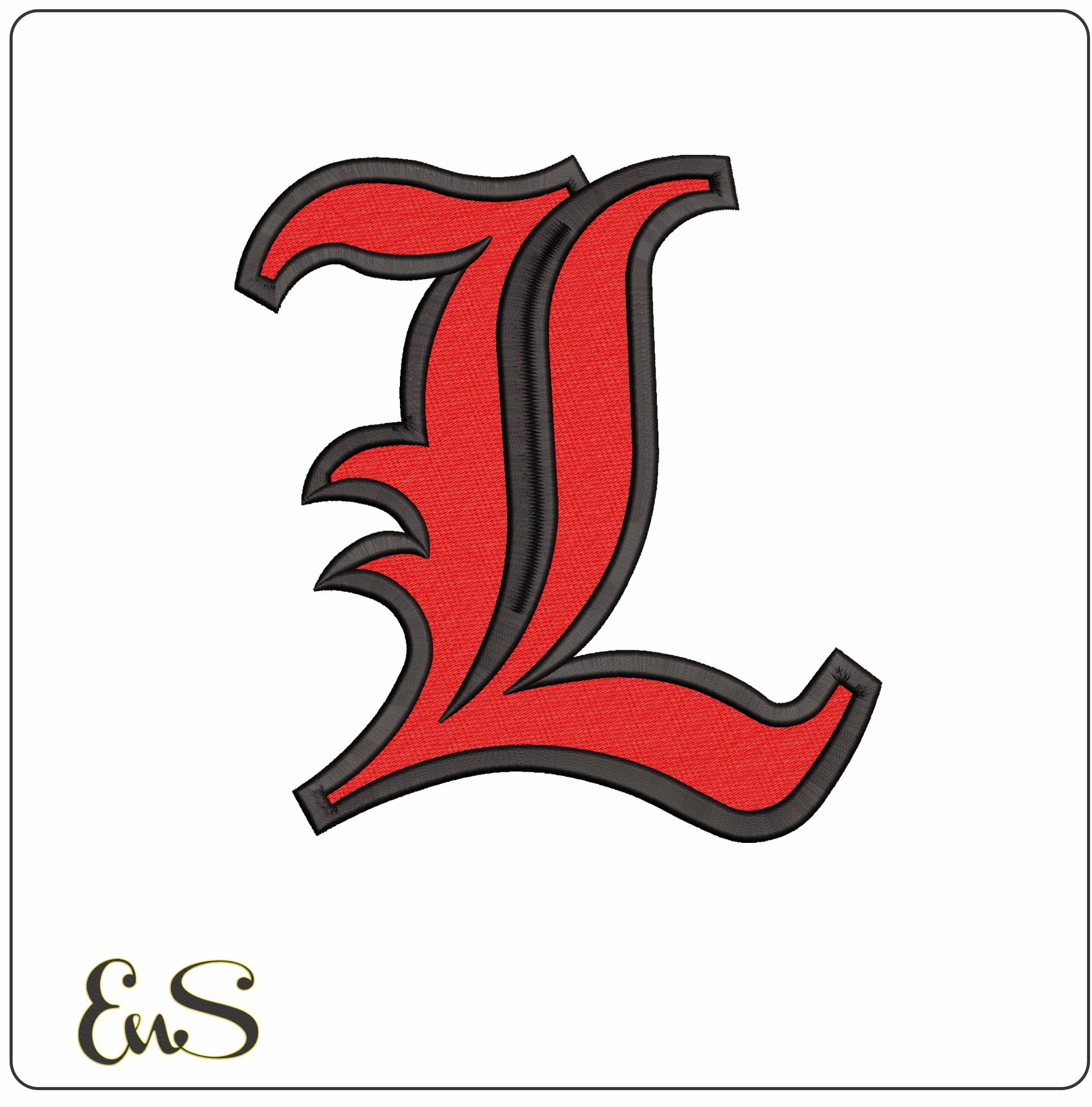 University of Louisville - L Cardinals - Elegant embroidery design file - instant download