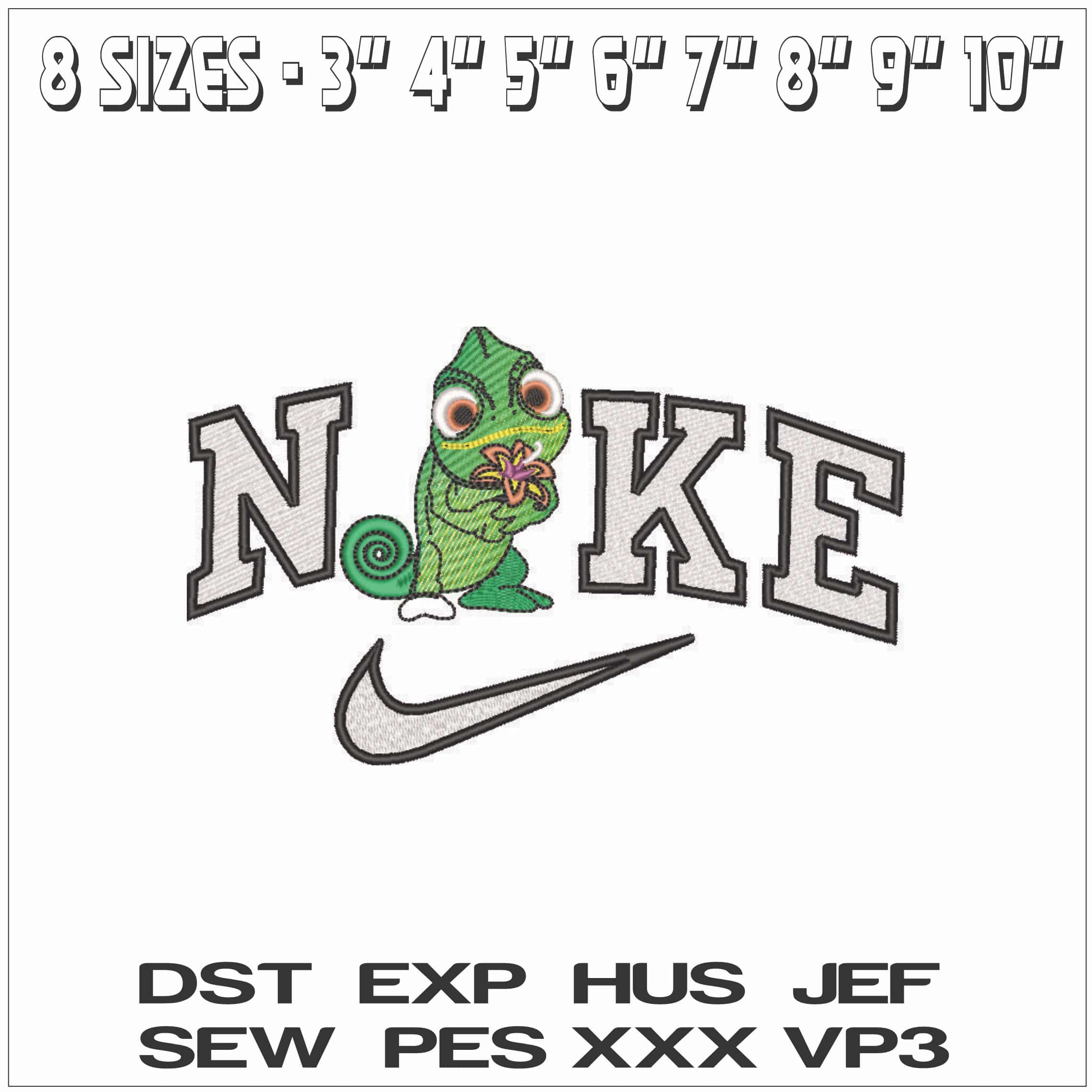 Nike Pascal Chameleon Rapunzel Tangled Disney - Elegant embroidery design file - instant download — view 2