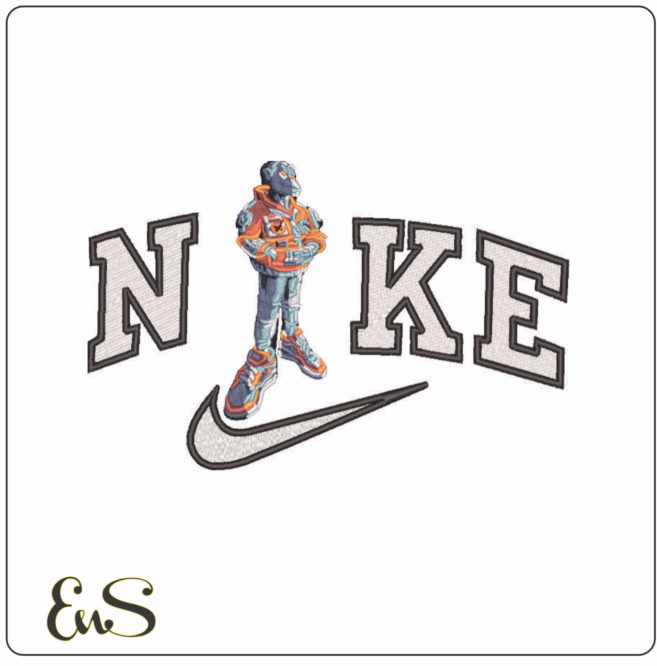 Nike Primate - Elegant embroidery design file - instant download