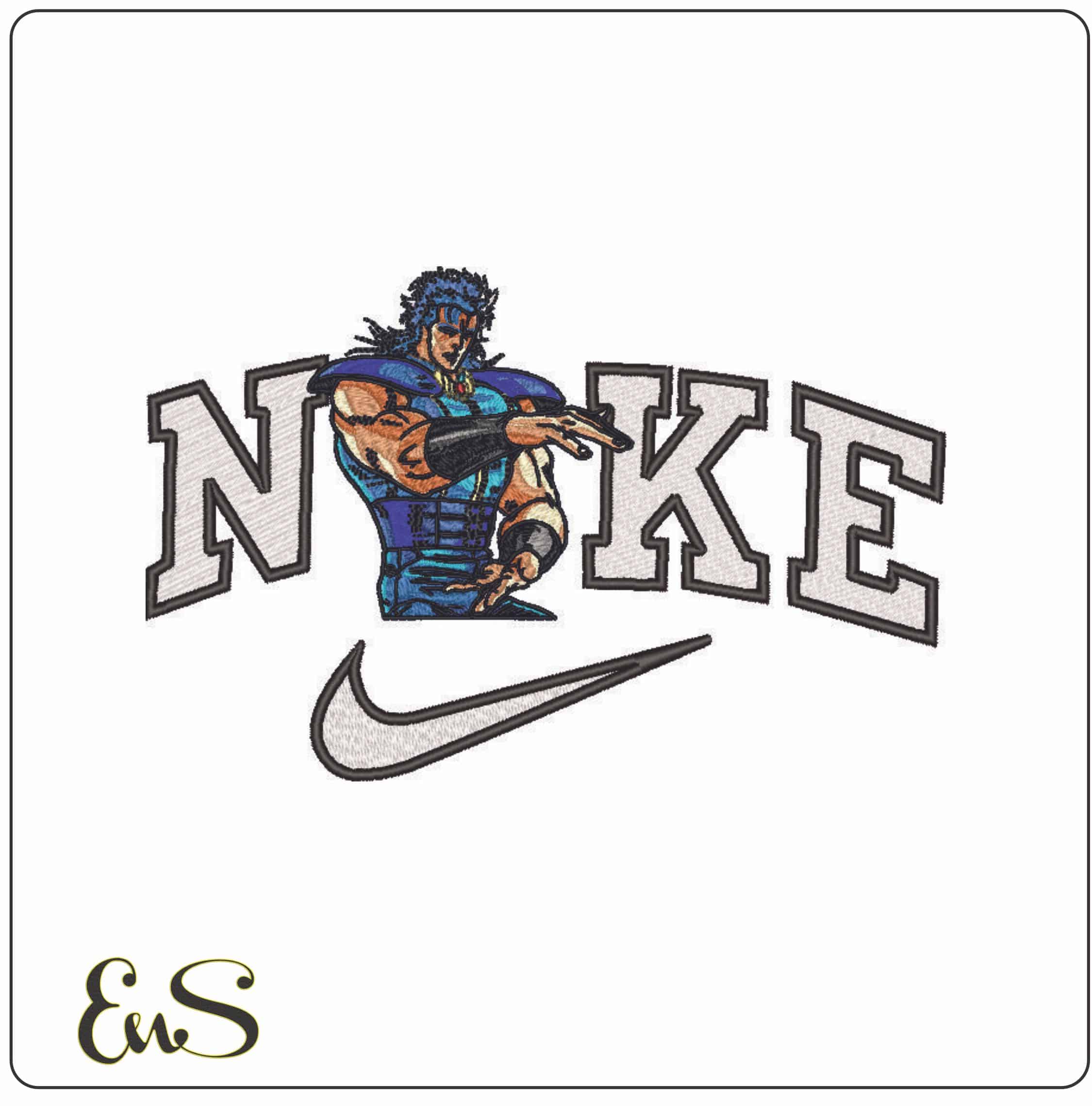 Nike Rei Master of Nanto Fist of the North Anime  - Elegant embroidery design file - instant download