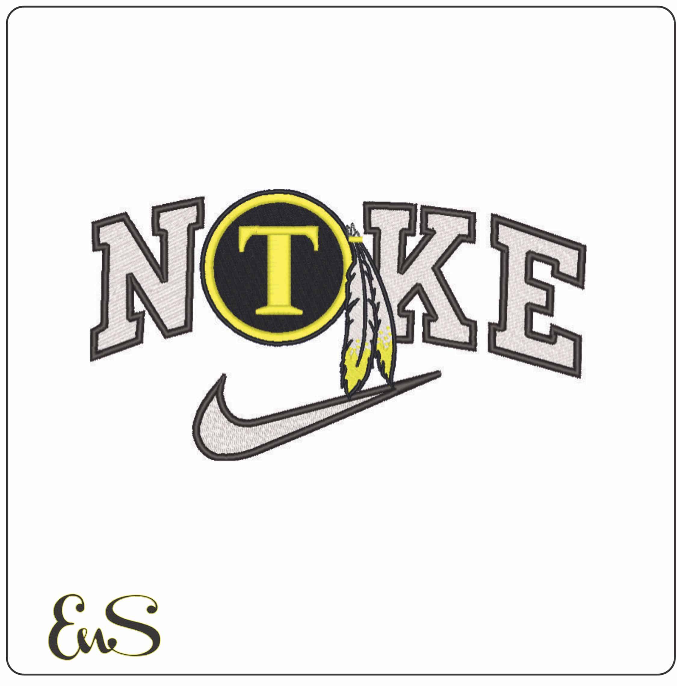 Nike Tuscola Warrioirs Illinois - Elegant embroidery design file - instant download