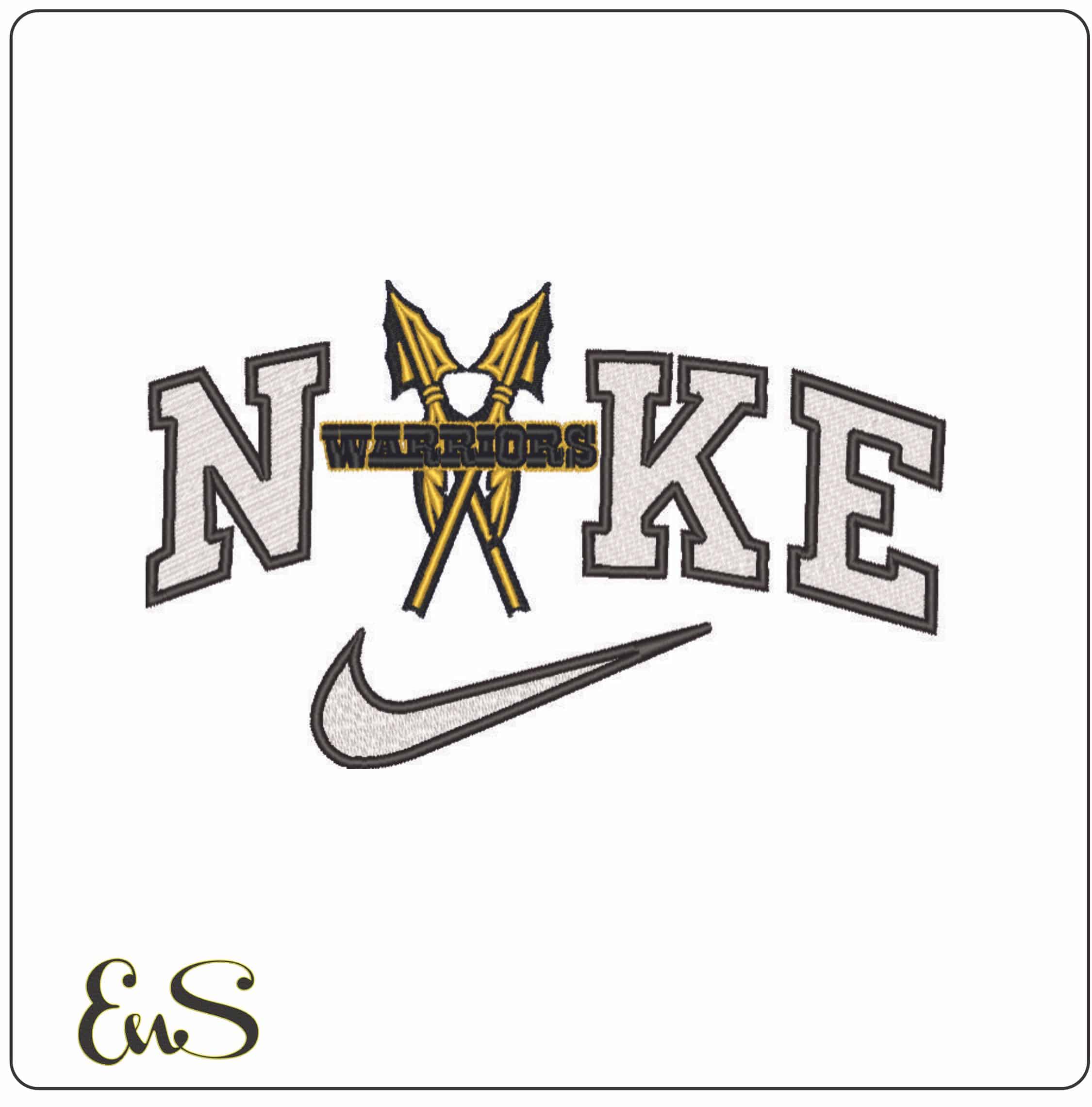 Nike Warriors Cross Country - Elegant embroidery design file - instant download
