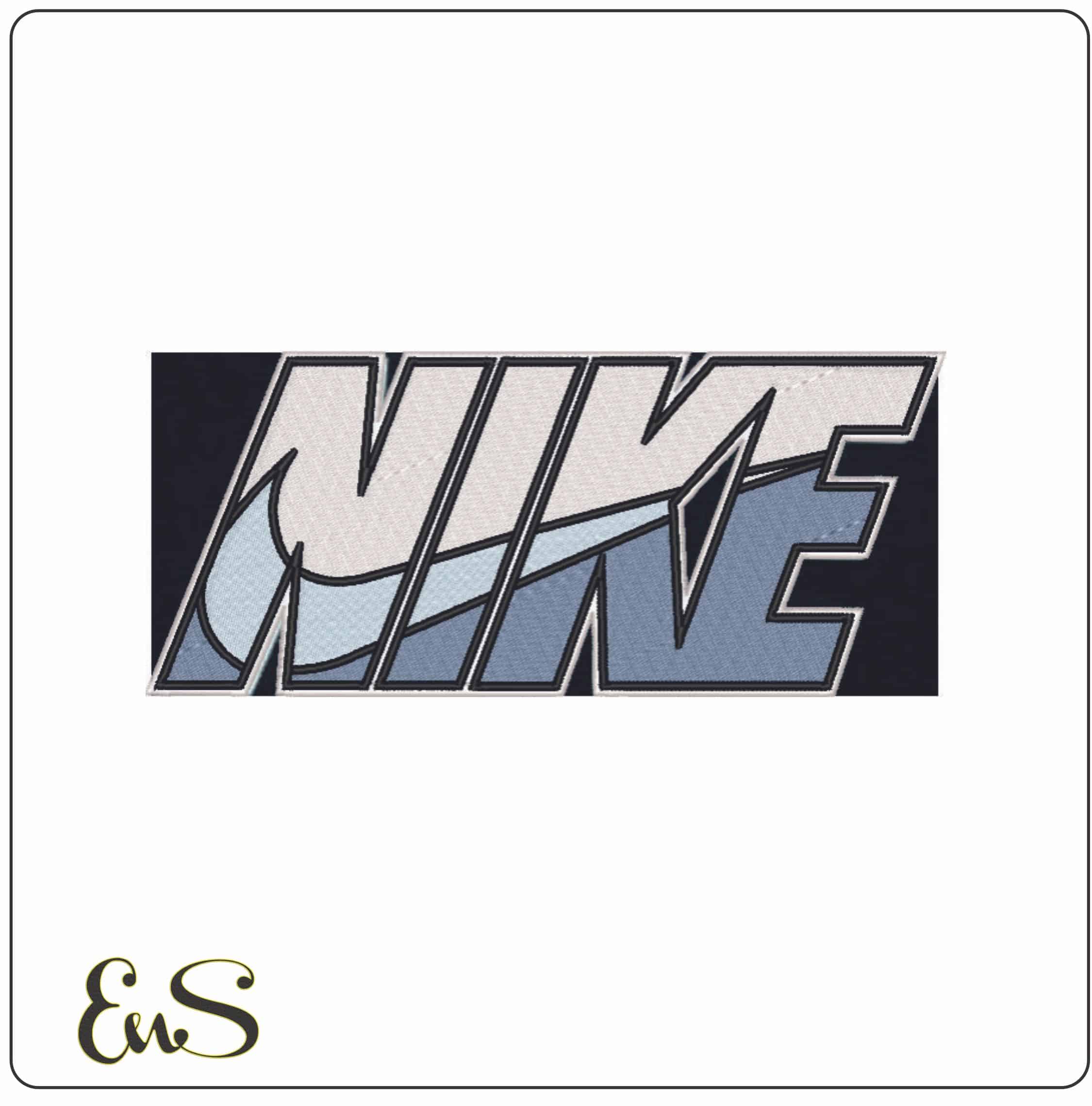 Nike with Swoosh - Elegant embroidery design file - instant download