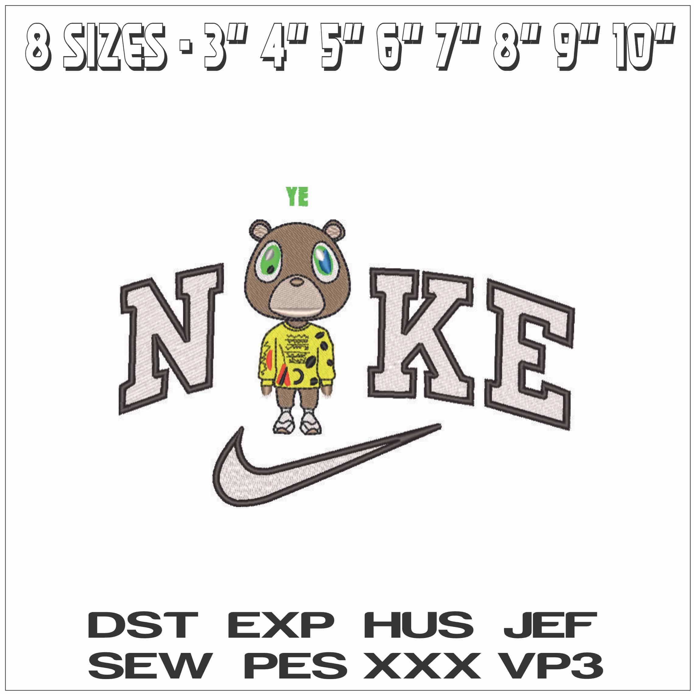 Nike Ye Kanye West Yeeze Designs - Elegant embroidery design file - instant download — view 2