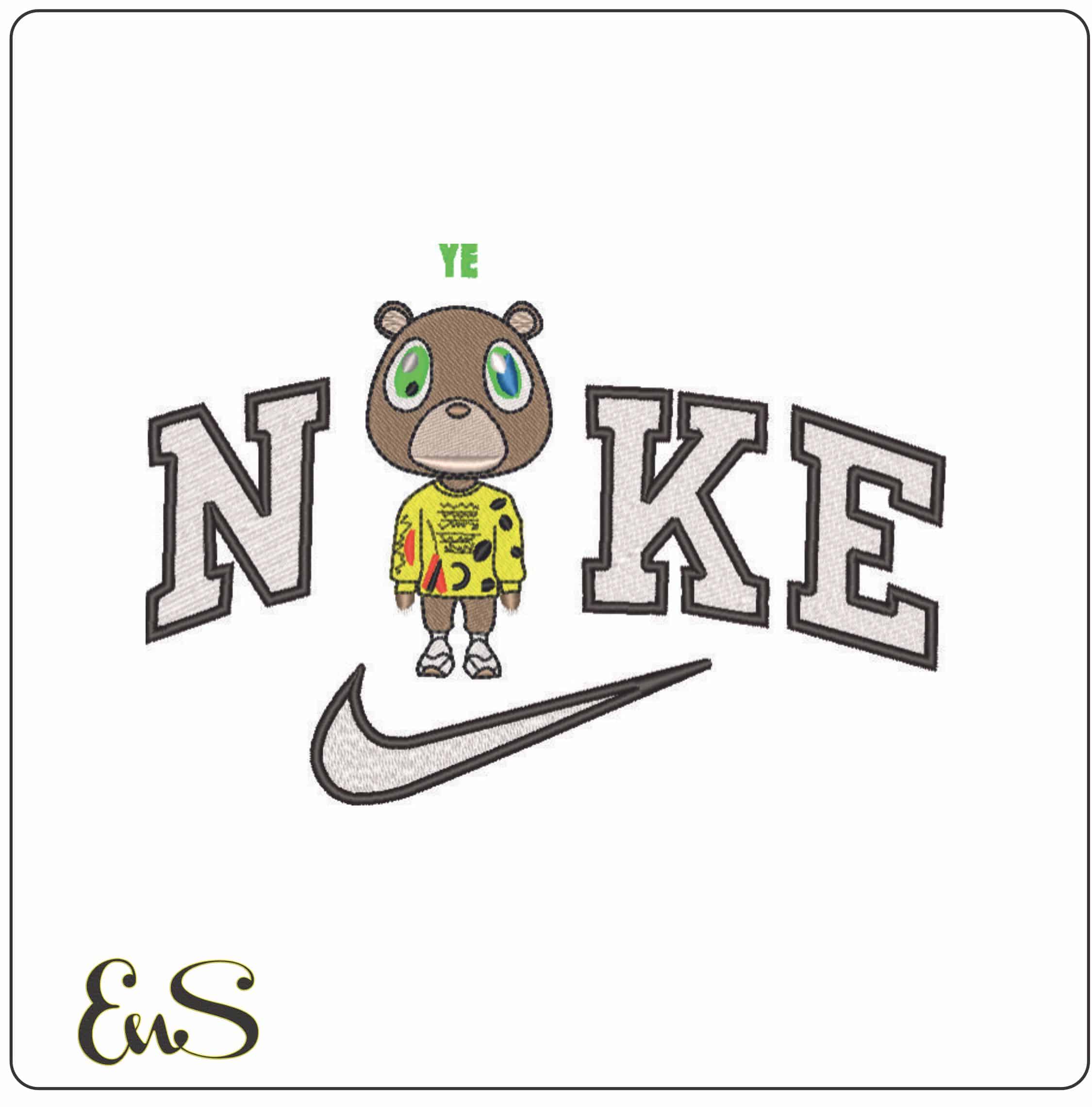 Nike Ye Kanye West Yeeze Designs - Elegant embroidery design file - instant download