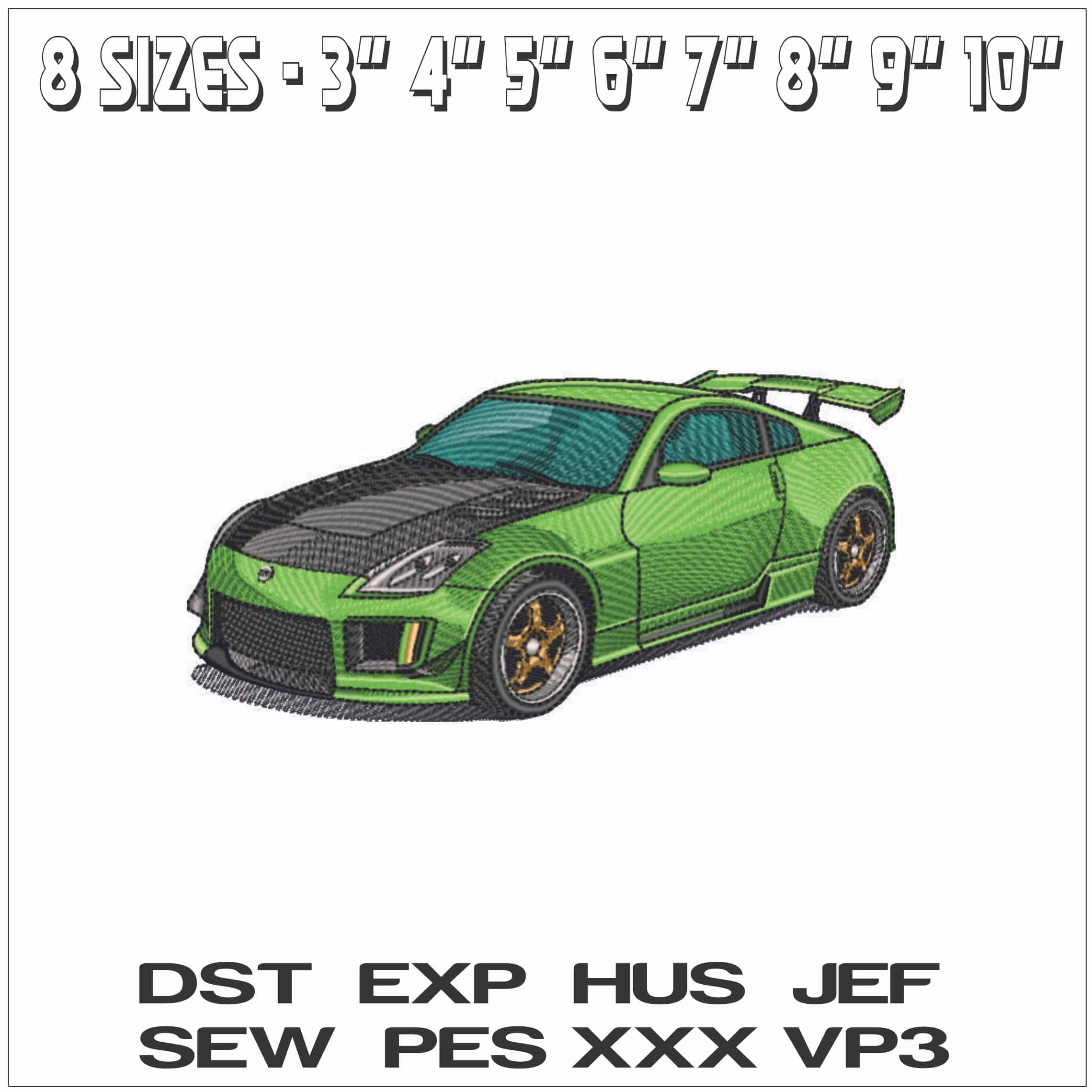 NISSAN 350 Z - Elegant embroidery design file - instant download — view 2