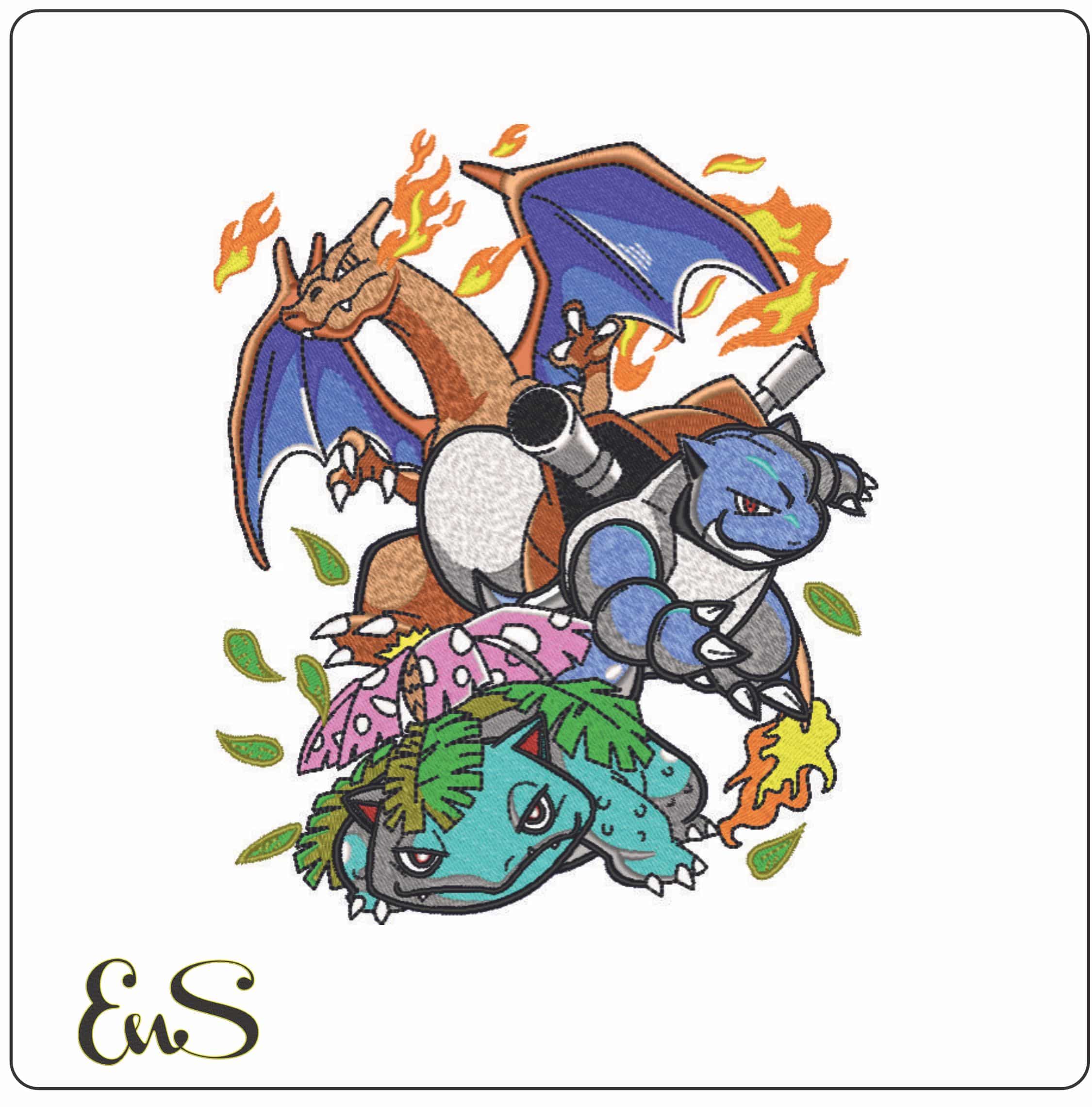 Ready for Battle Pokemon Anime- Elegant embroidery design file - instant download