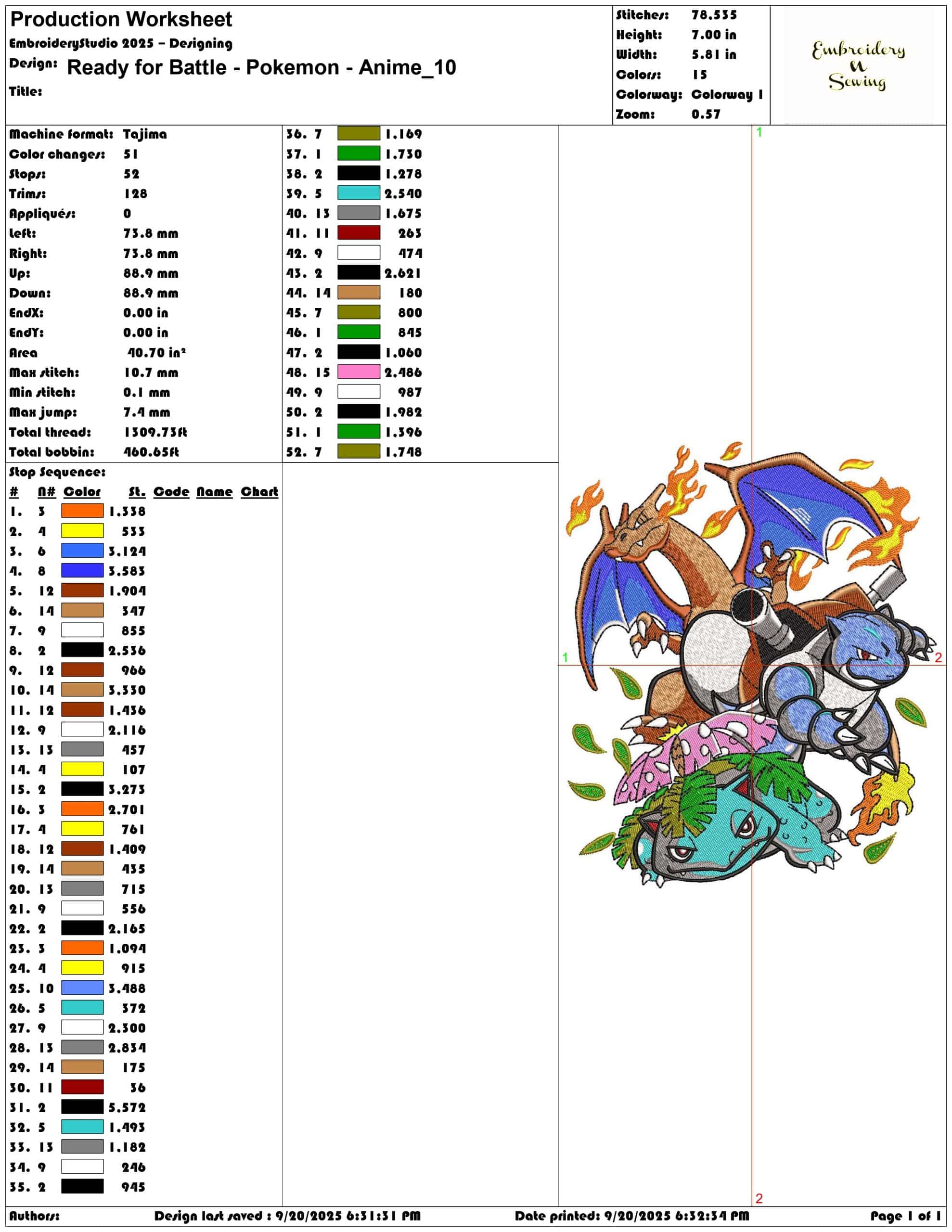 Ready for Battle Pokemon Anime- Elegant embroidery design file - instant download — view 3