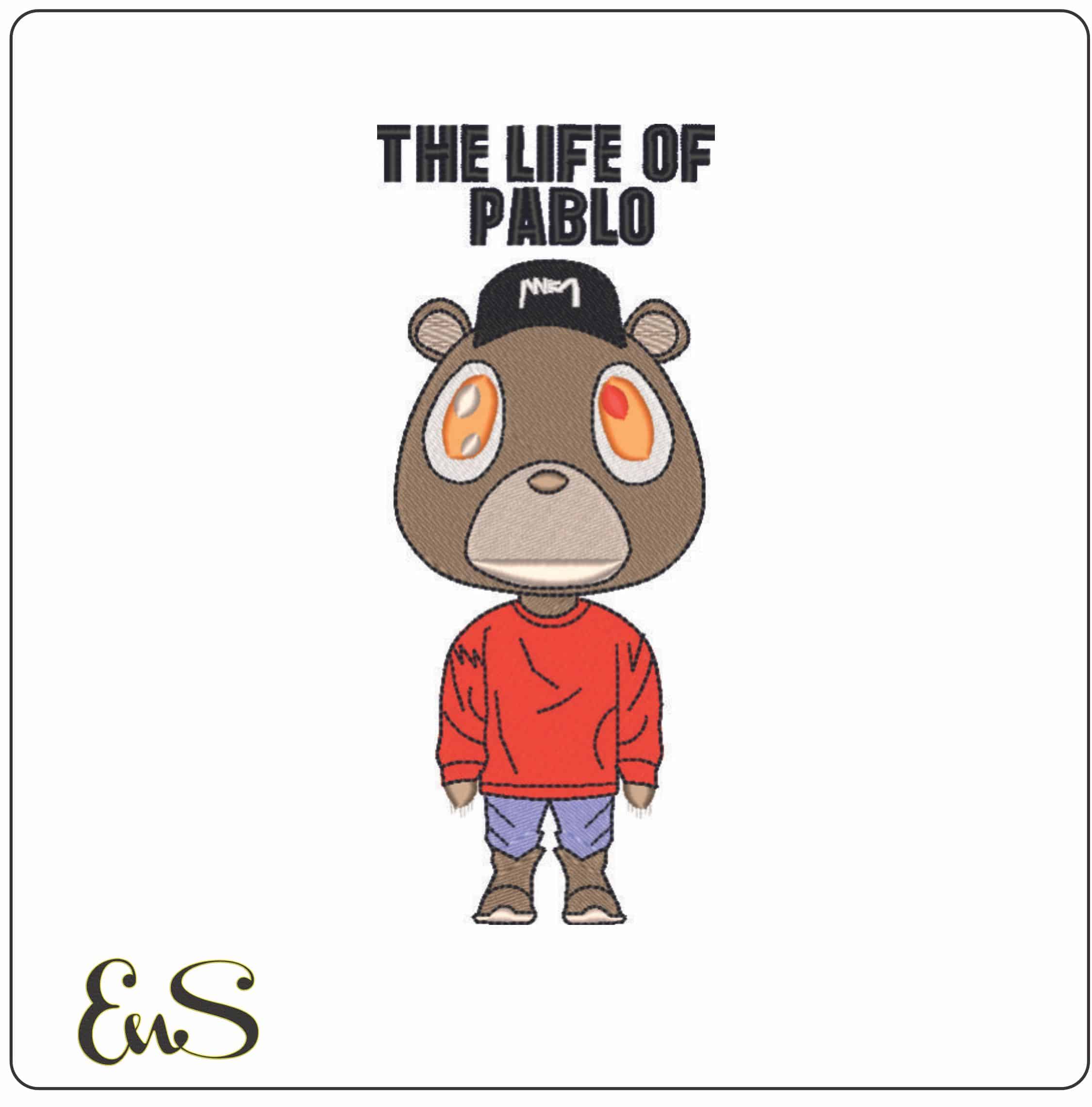 The Life of Pablo Kanye West Yeeze Designs- Elegant embroidery design file - instant download
