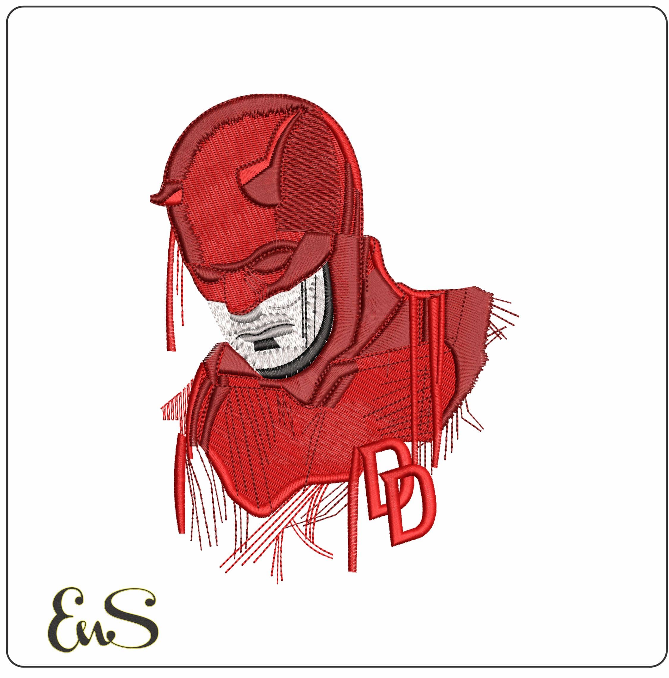 Daredevil DC Comics- Elegant embroidery design file - instant download