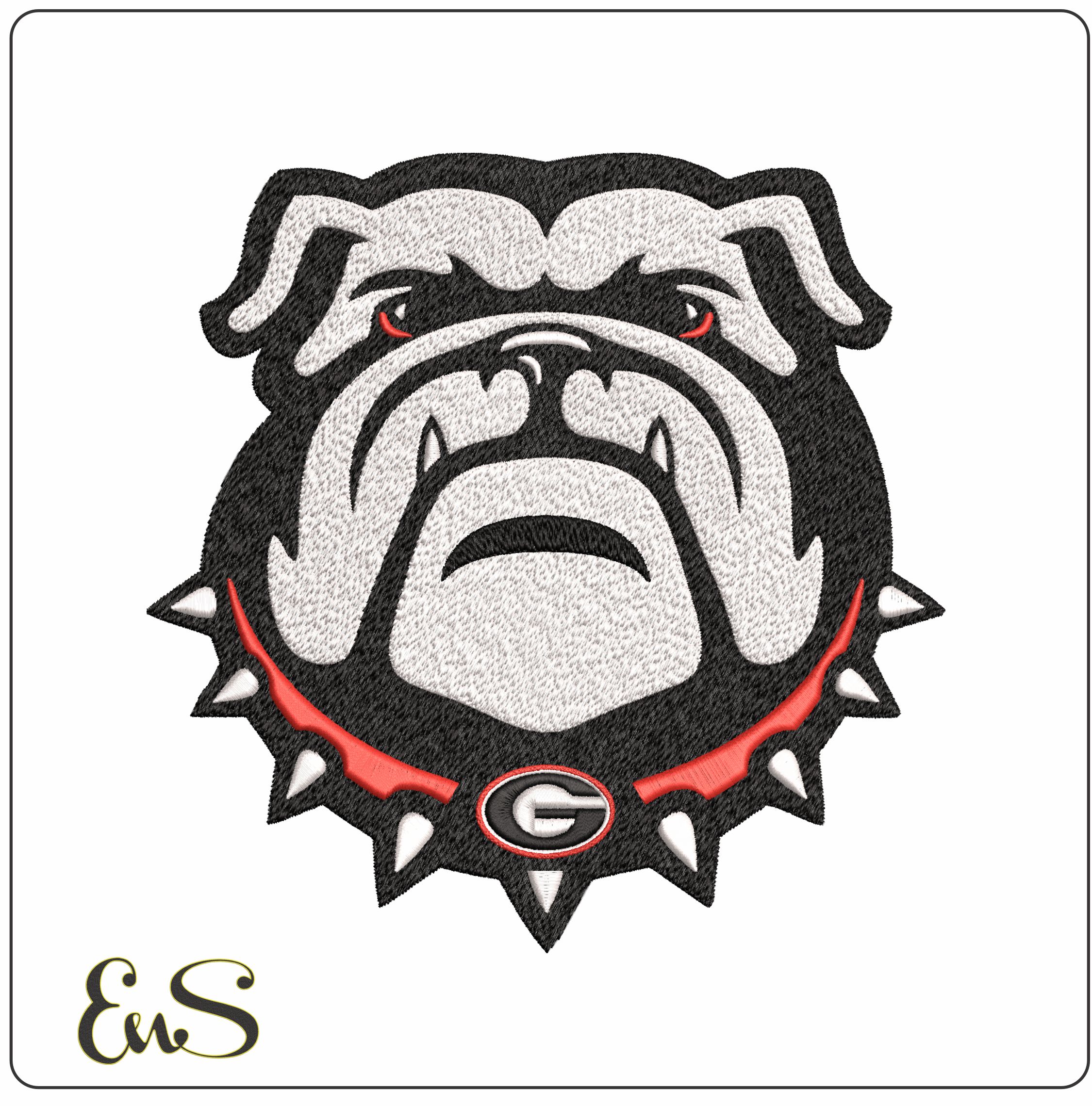 Georgia Bulldogs - Elegant embroidery design file - instant download
