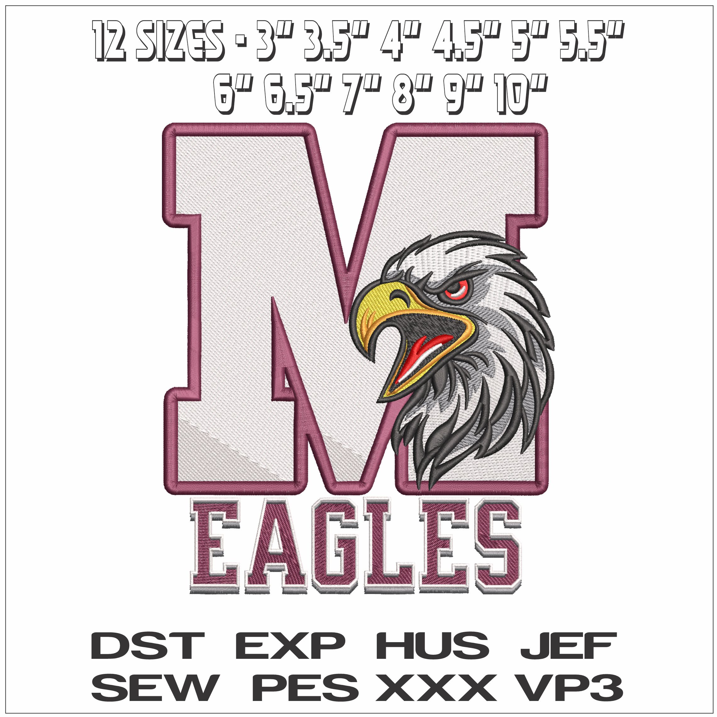 Girls Phili Eagles - Elegant embroidery design file - instant download — view 2