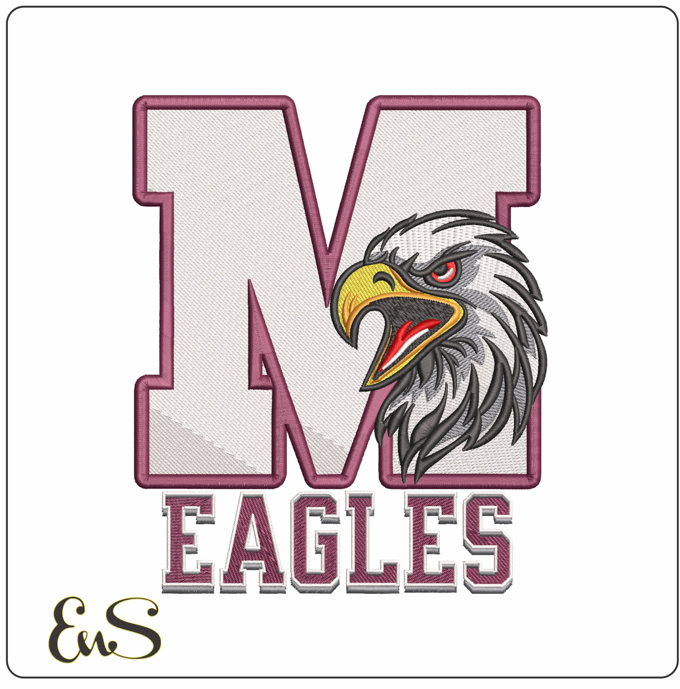 Girls Phili Eagles - Elegant embroidery design file - instant download
