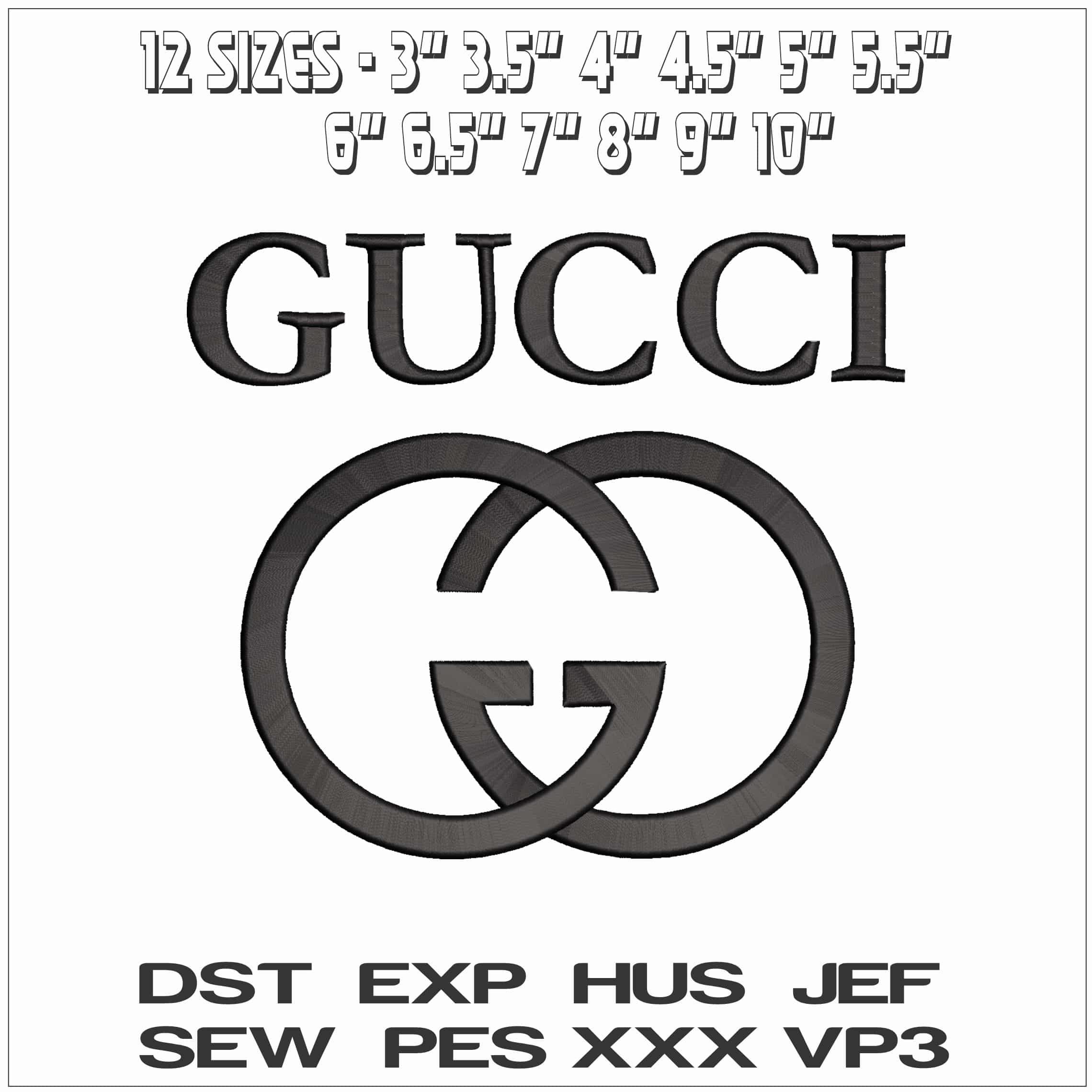 GUCCI - Elegant embroidery design file - instant download — view 2