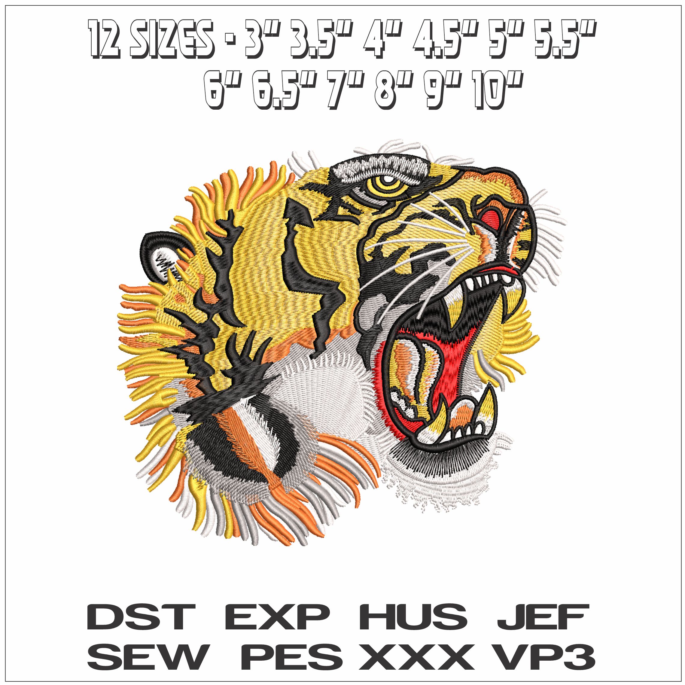 Gucci Supreme Tiger - Elegant embroidery design file - instant download — view 2
