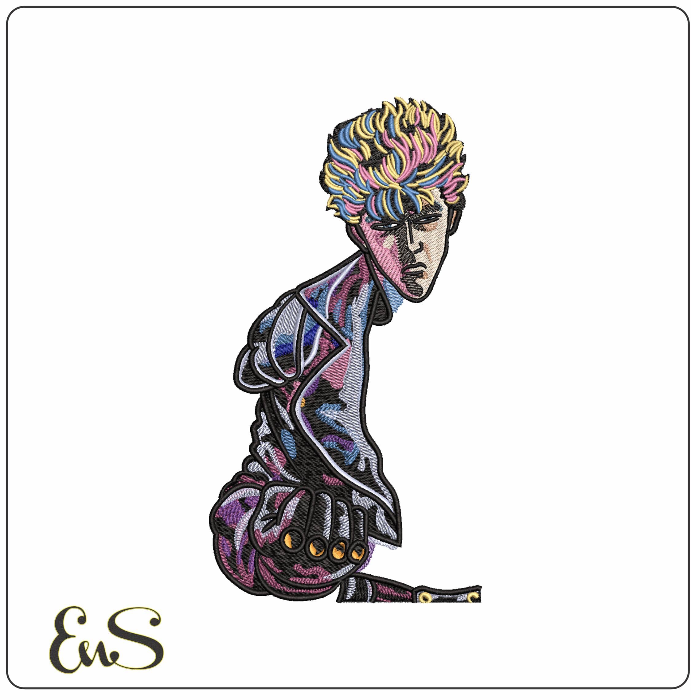 Hanamichi Sakuragi Slam Dunk Anime - Elegant embroidery design file - instant download