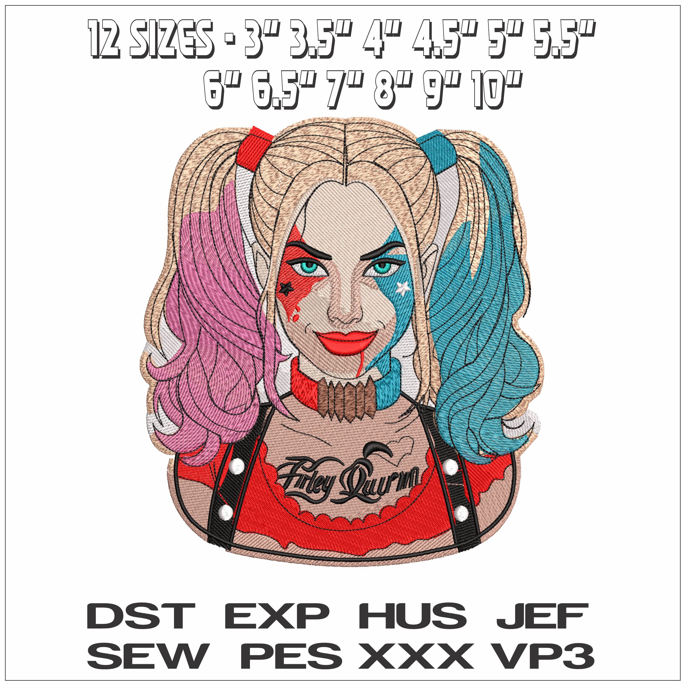Hirley Quinn- Elegant embroidery design file - instant download — view 2