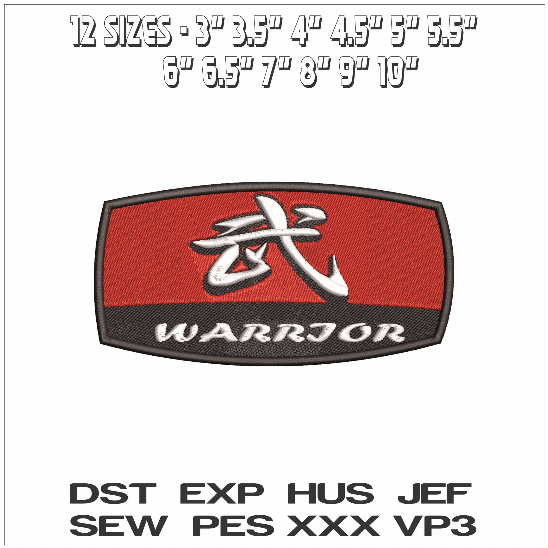 Japanese Warrior Motorcycles- Elegant embroidery design file - instant download — view 2
