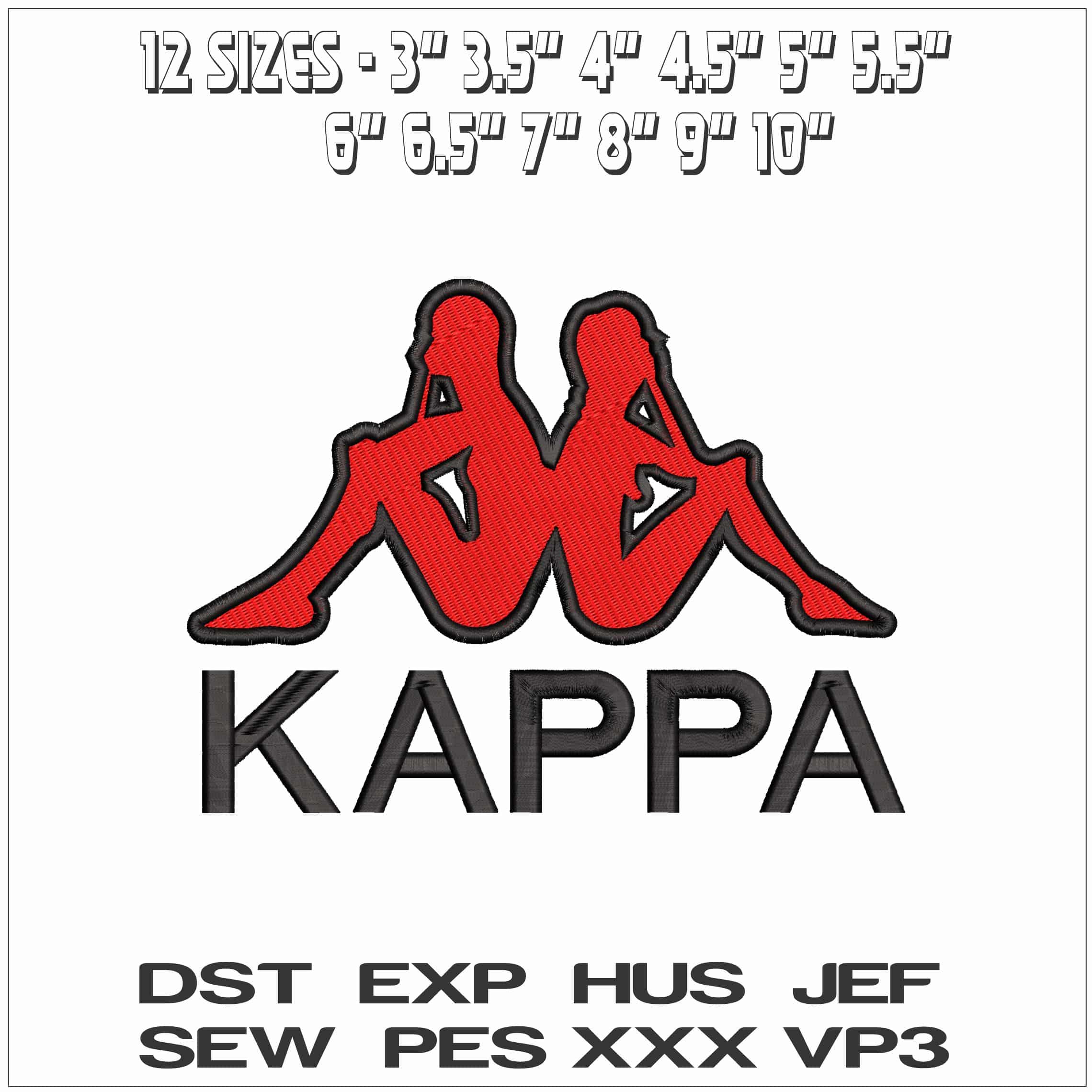 Kappa Logo- Elegant embroidery design file - instant download — view 2
