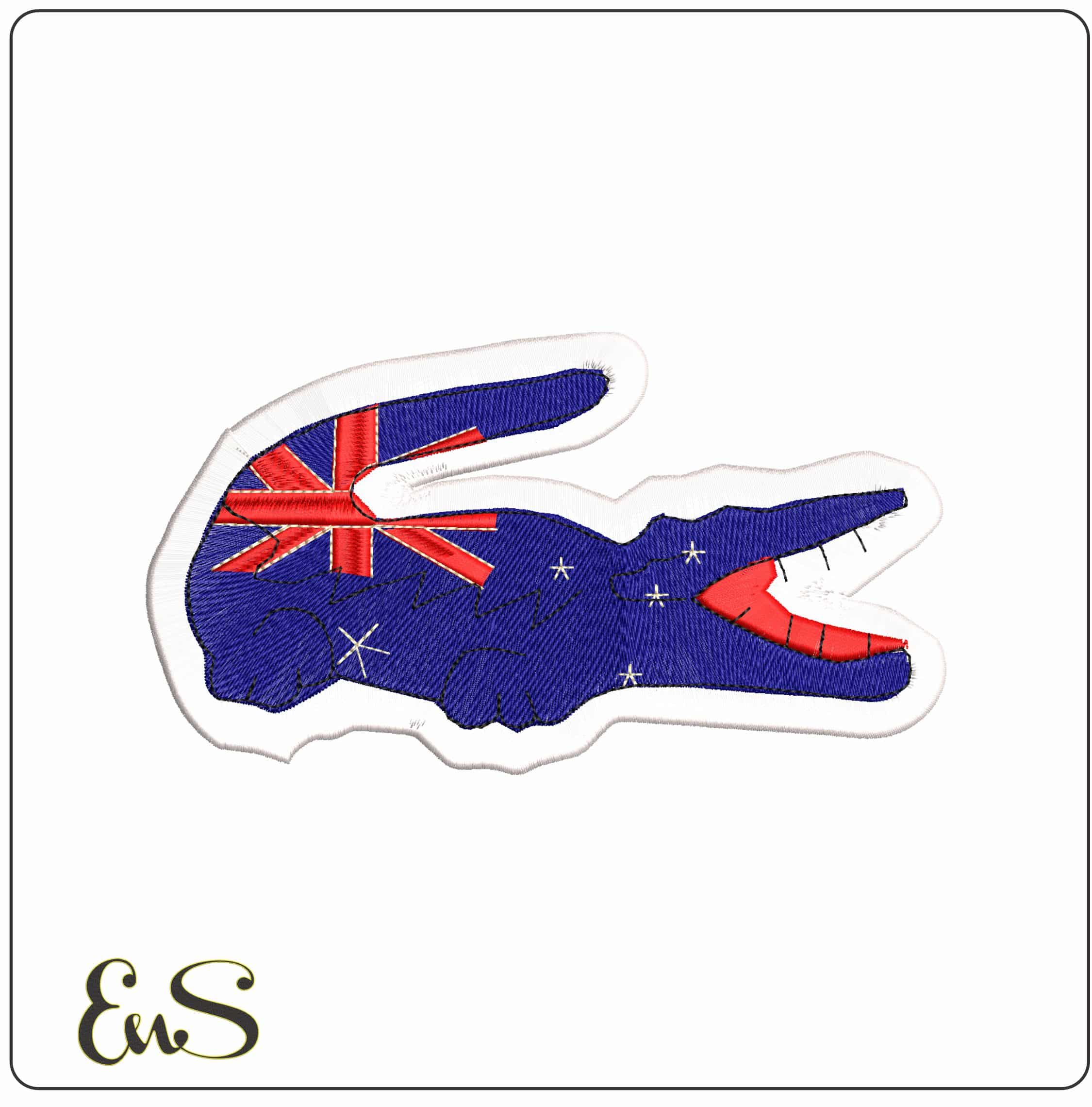 Lacoste Australia Logo- Elegant embroidery design file - instant download