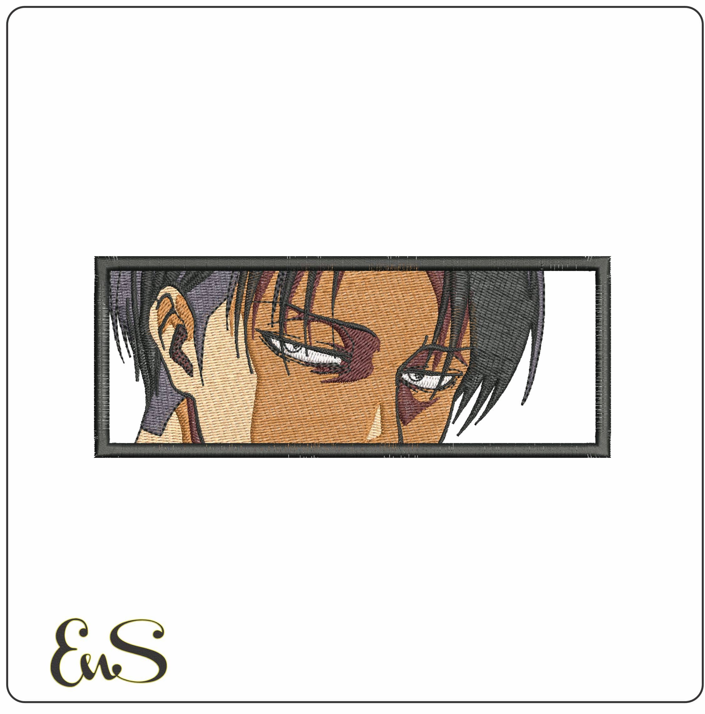 Levi Piercing eyes Attack on Titan Anime- Elegant embroidery design file - instant download