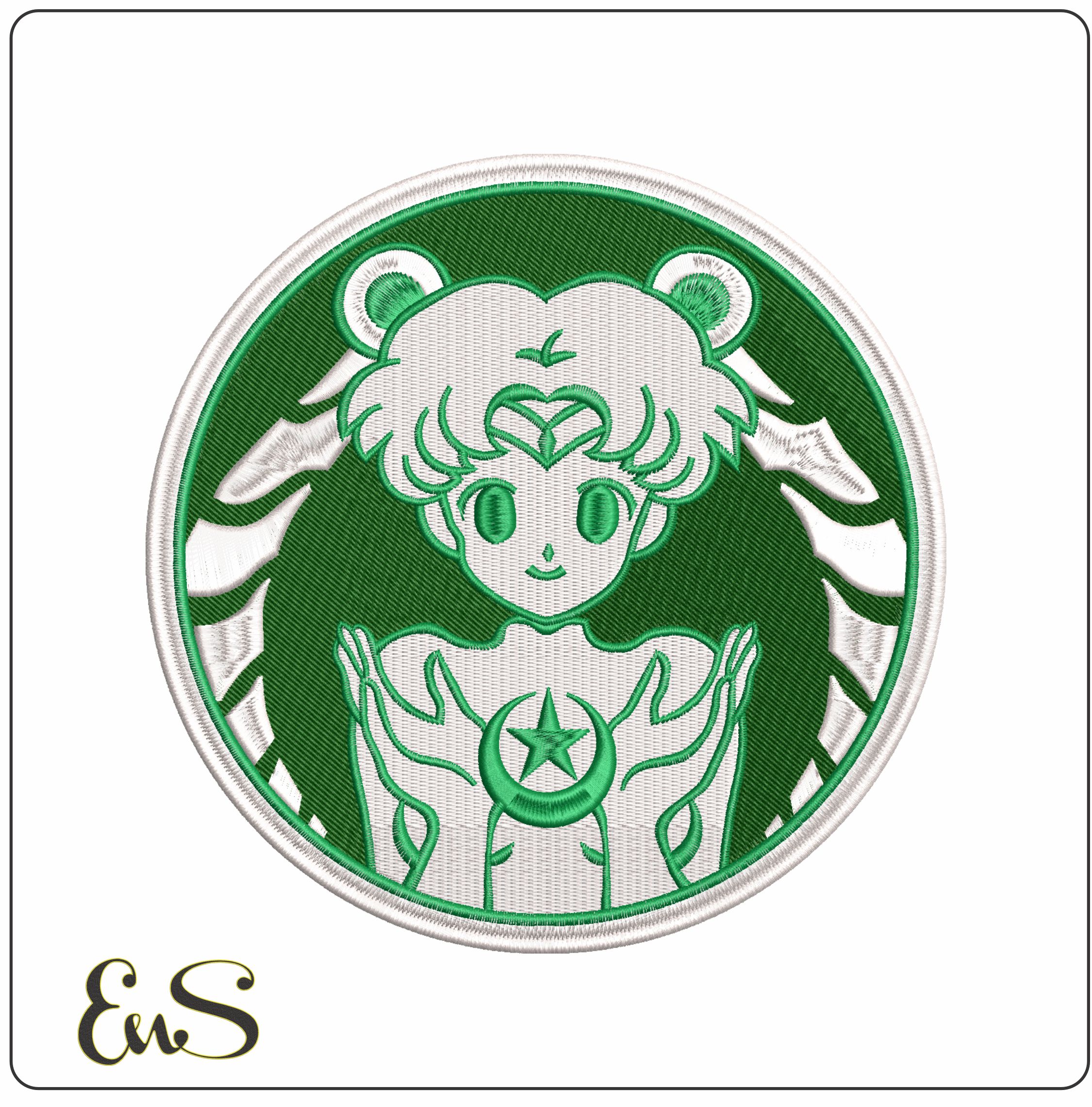 Moon Bucks Sailor Moon Anime - Elegant embroidery design file - instant download