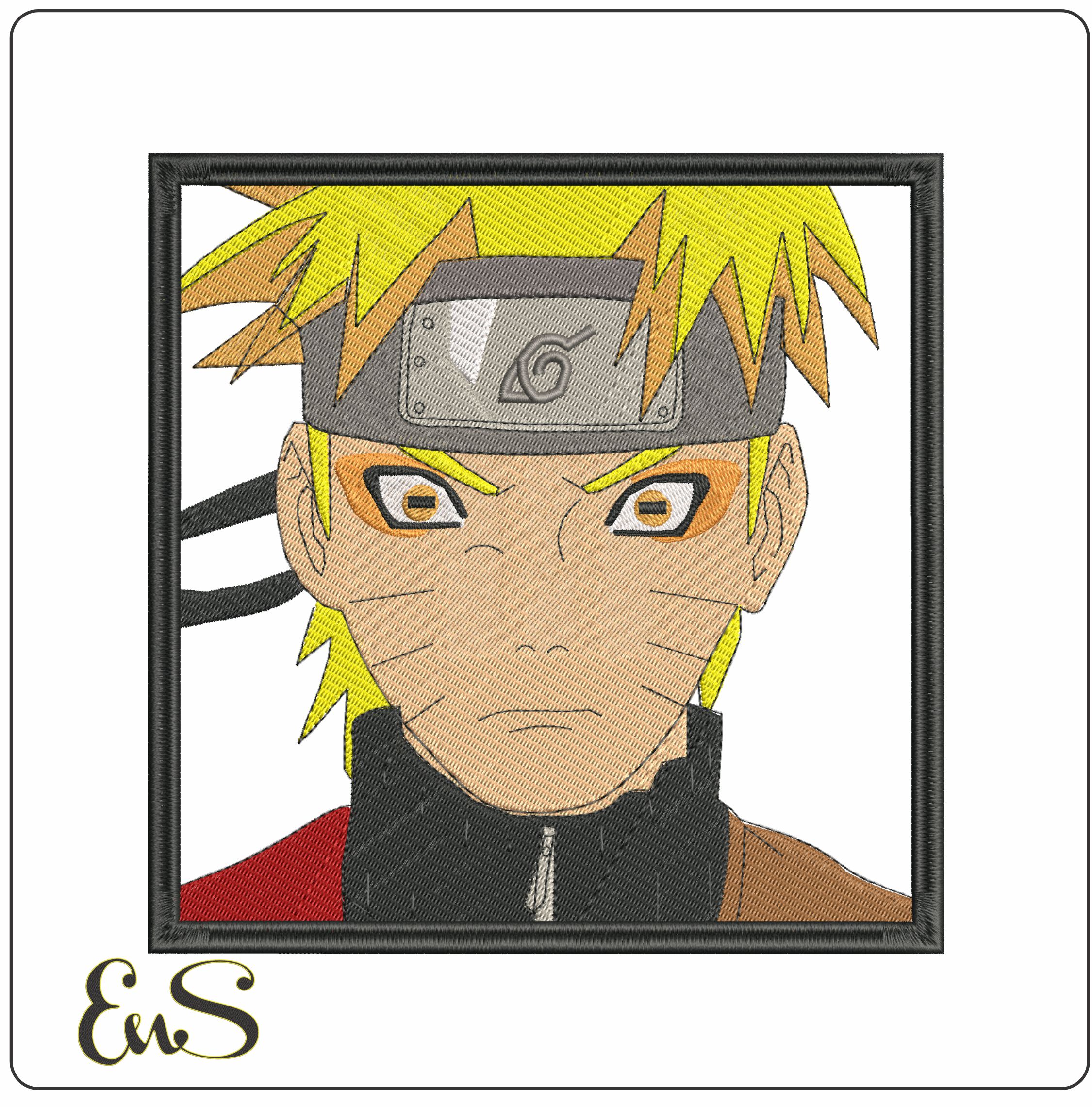 Naruto Face Frowning Naruto Anime- Elegant embroidery design file - instant download