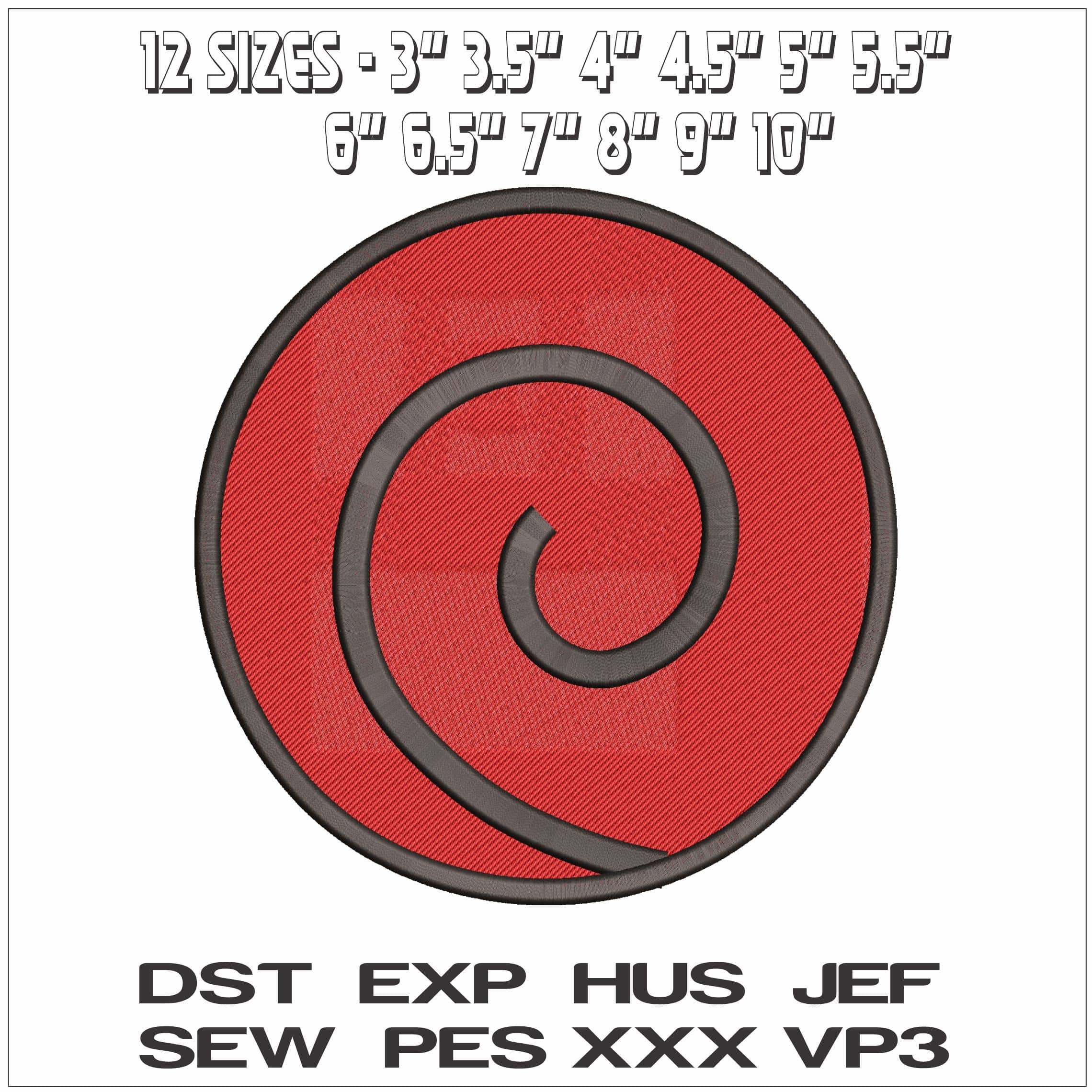 Naruto Logo Anime- Elegant embroidery design file - instant download — view 2