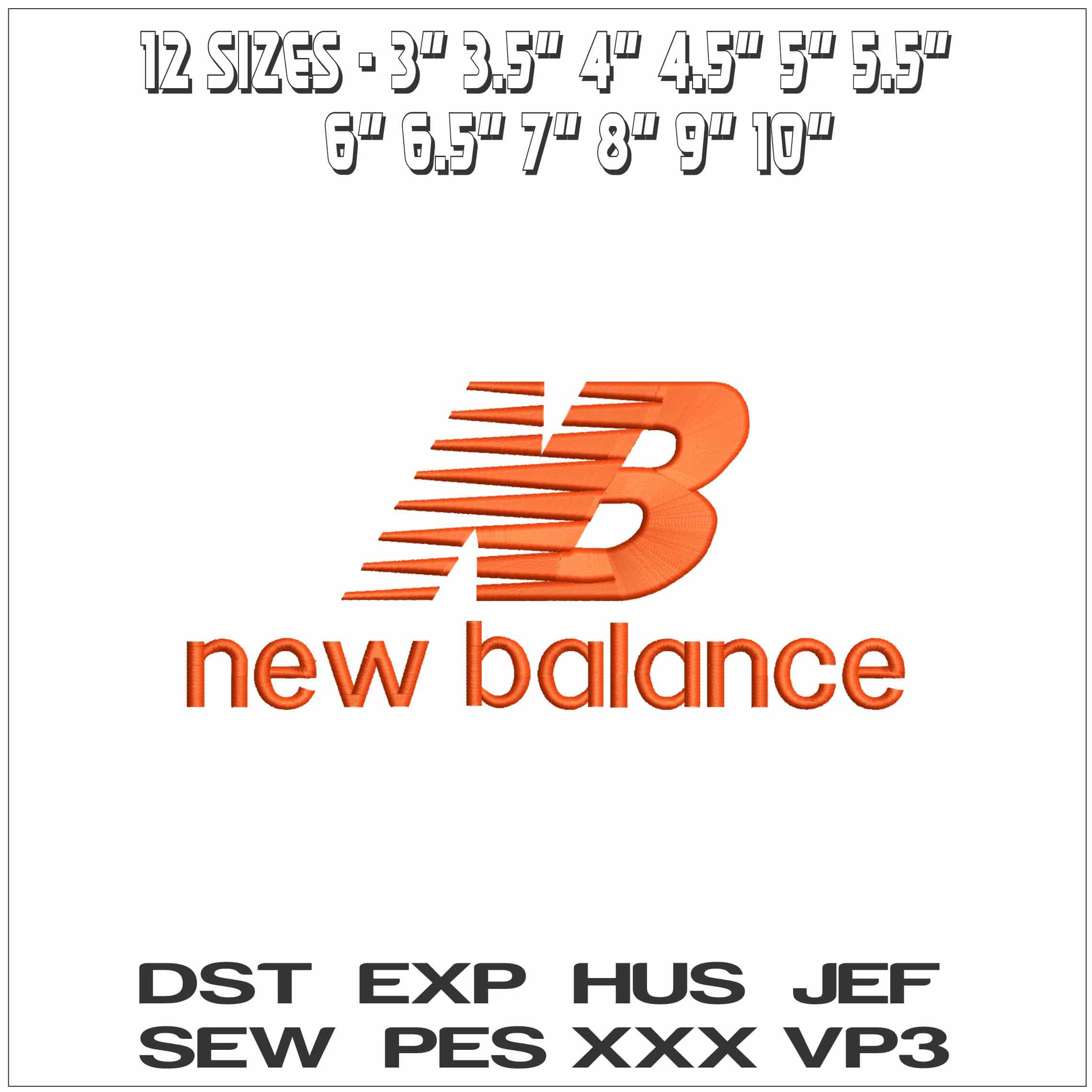 New Balanace Logo- Elegant embroidery design file - instant download — view 2