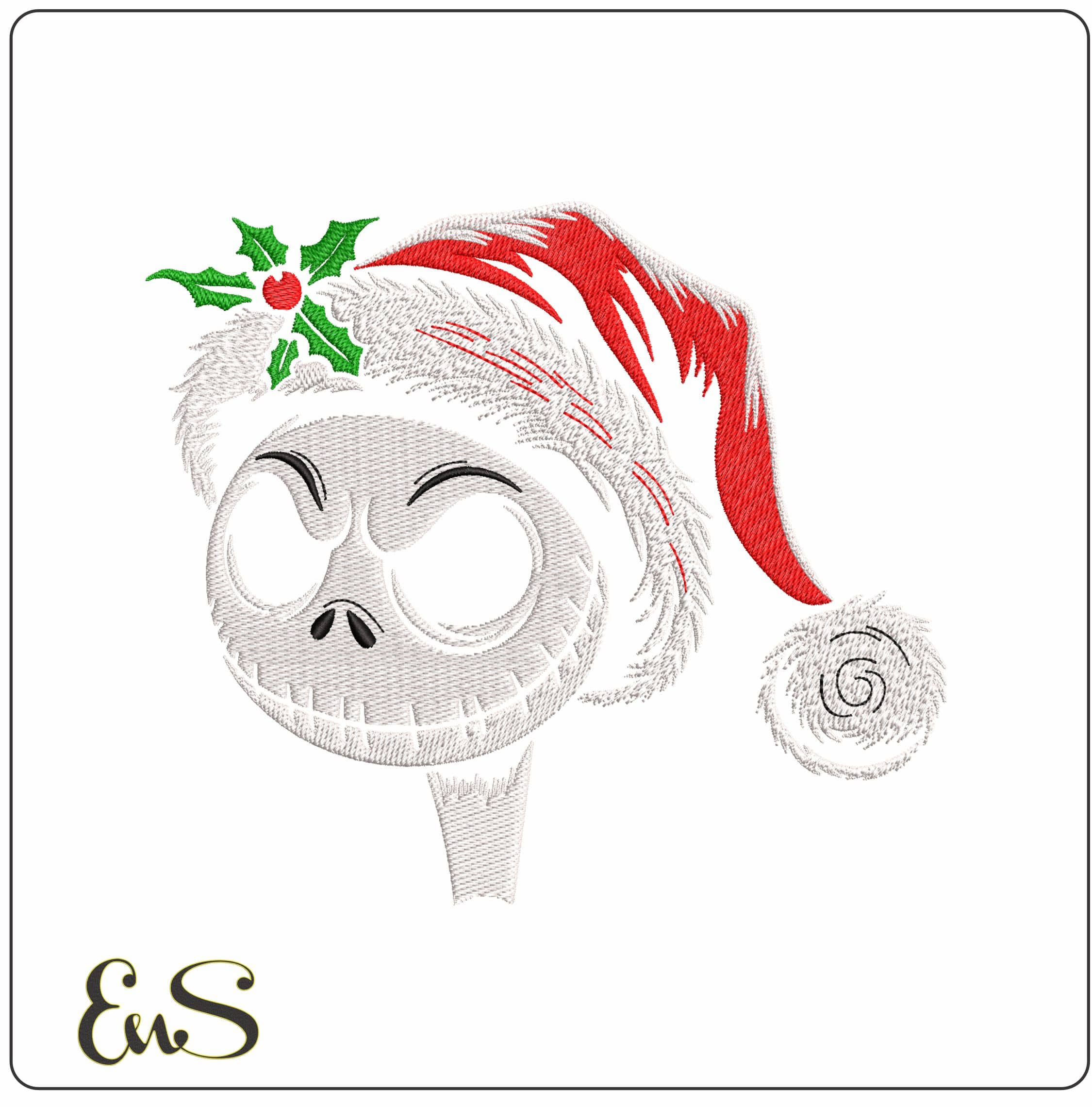 Nightmare before Xmas Head- Elegant embroidery design file - instant download
