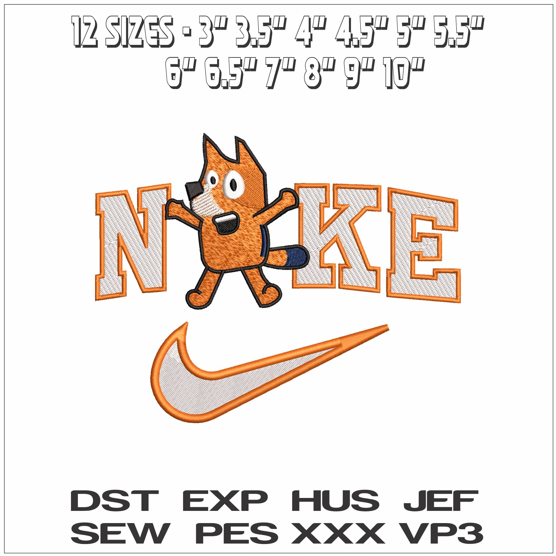 Nike Bingo Bluey - Elegant embroidery design file - instant download — view 2