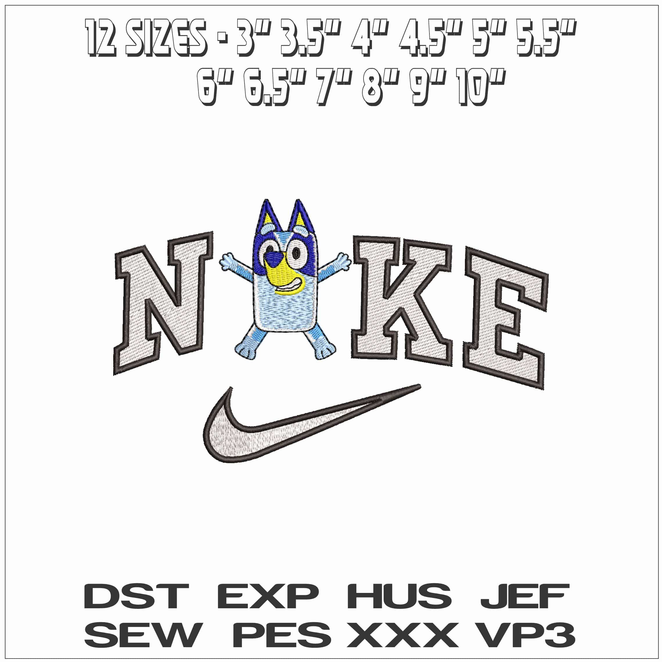 Nike Bluey Star - Elegant embroidery design file - instant download — view 2