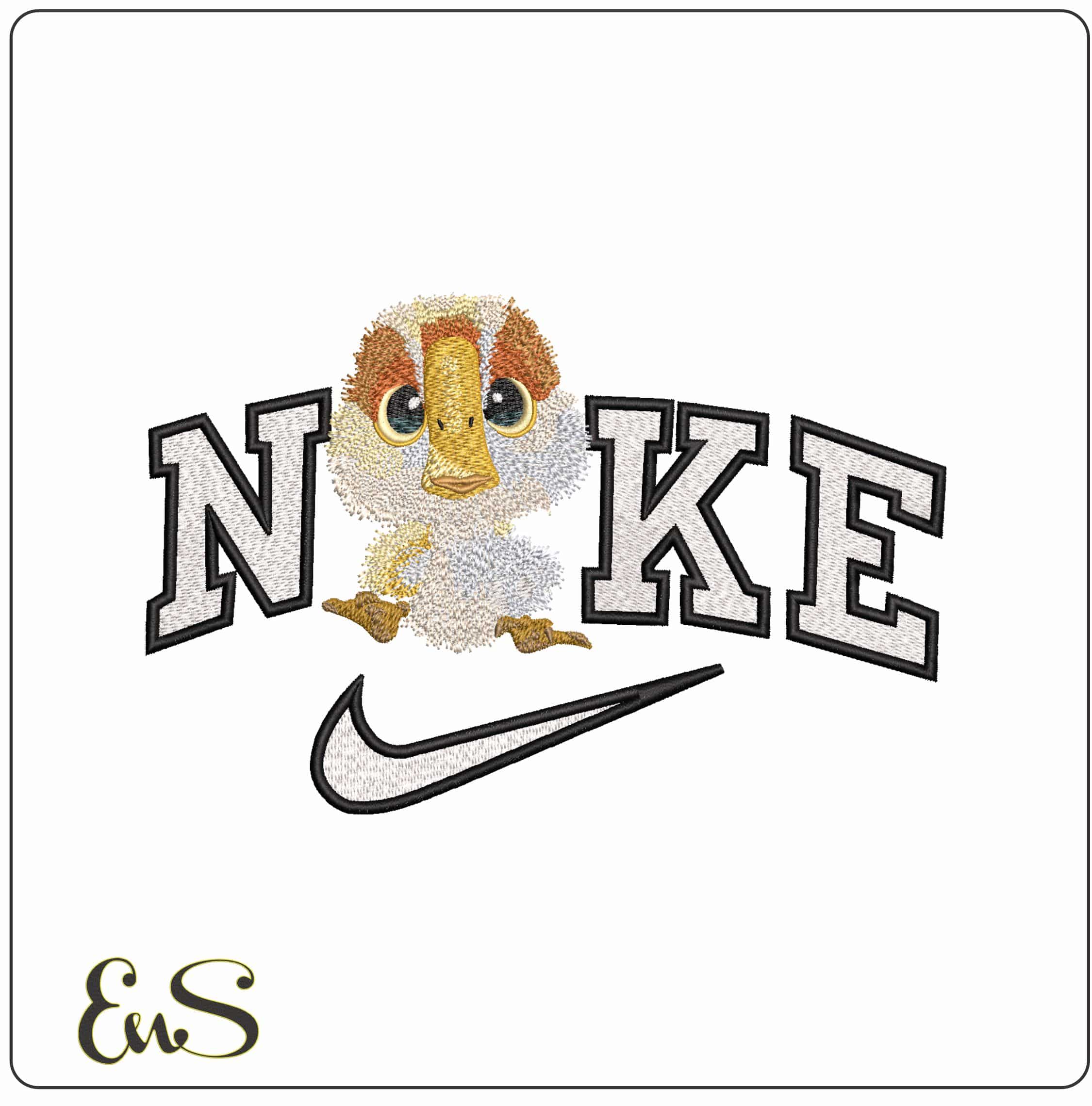 Nike Bright Bill Wild Robot - Elegant embroidery design file - instant download