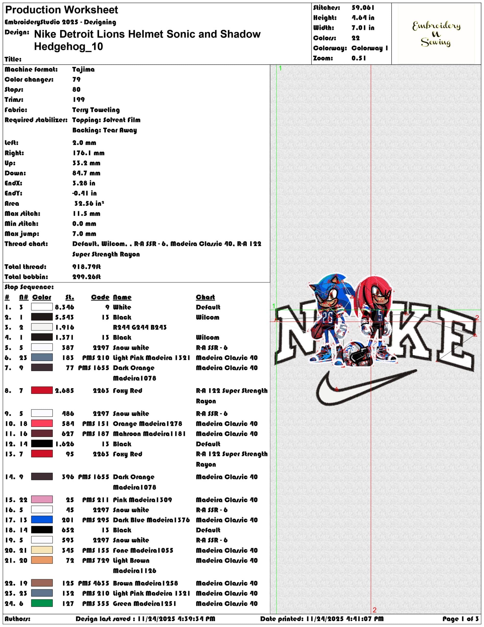 Nike Detroit Lions Helmet Sonic and Shadow Hedgehog - Elegant embroidery design file - instant download — view 3