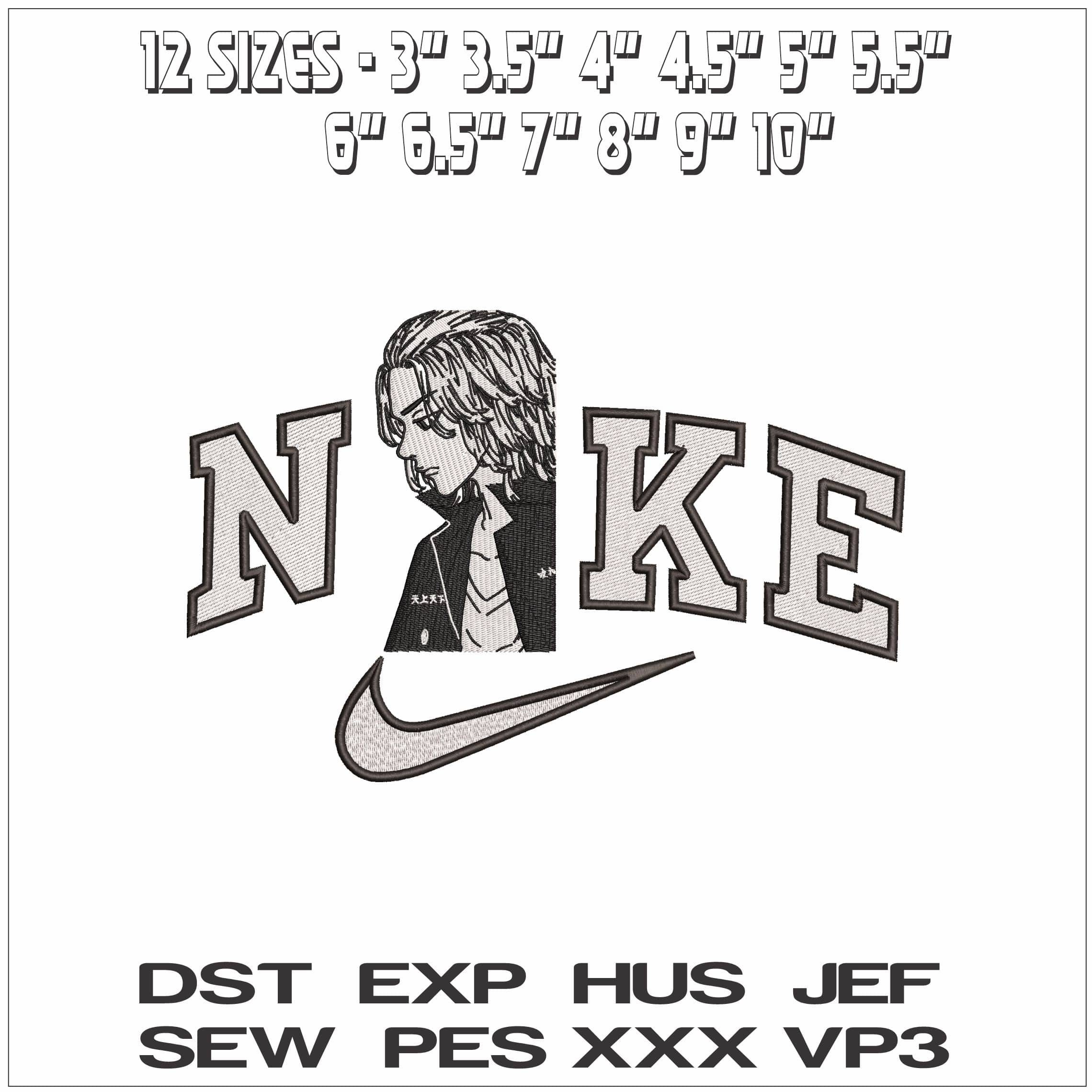 Nike Discover 9 Tokyo Revengers Anime - Elegant embroidery design file - instant download — view 2