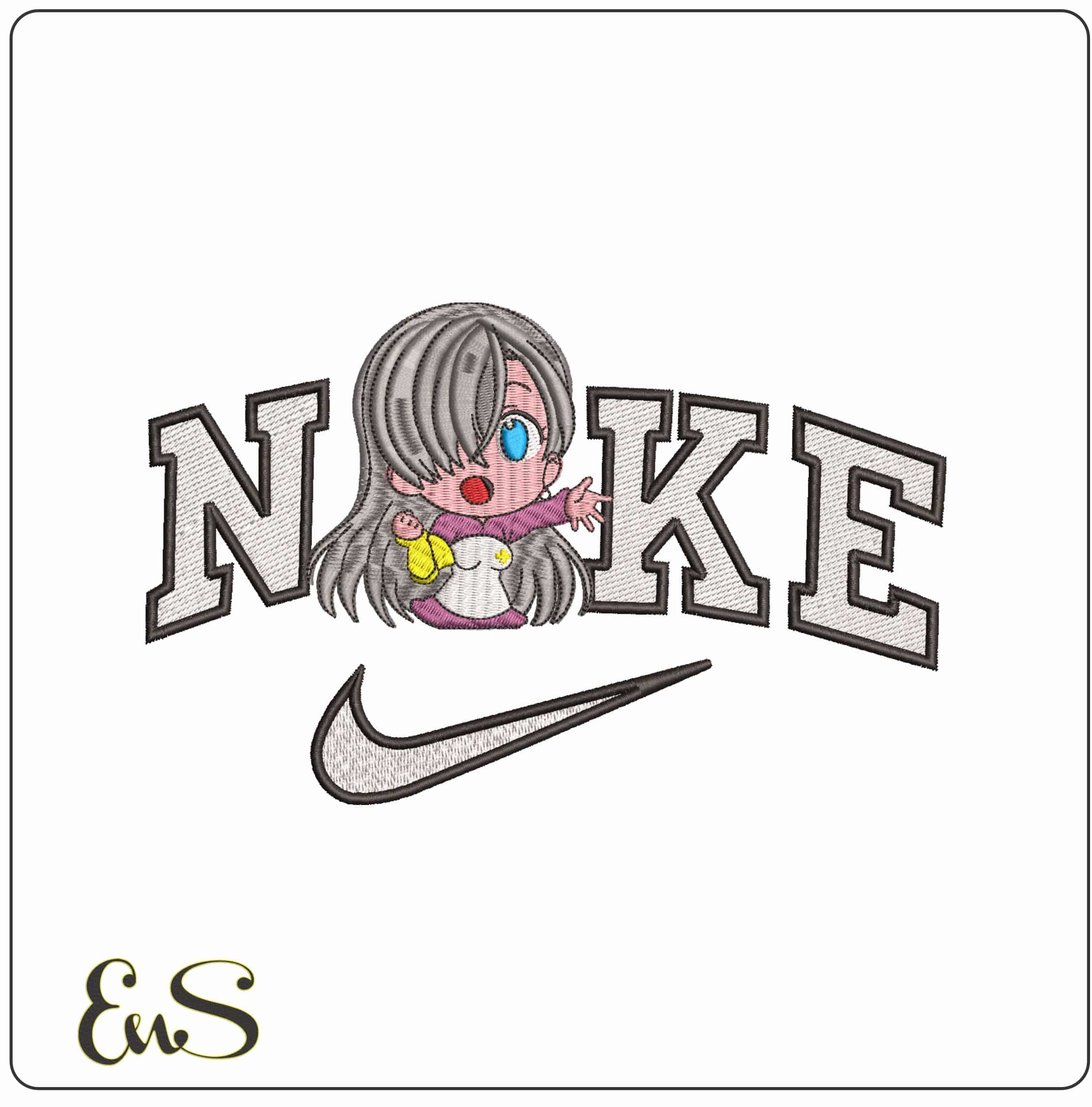 Nike Elizabeth Seven deadly Sins- Elegant embroidery design file - instant download