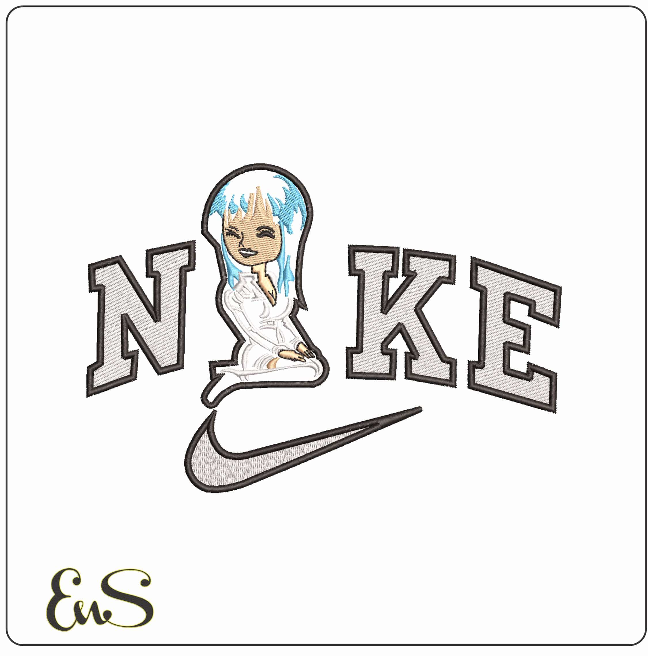 Nike Elvira the Mistress of Dark- Elegant embroidery design file - instant download