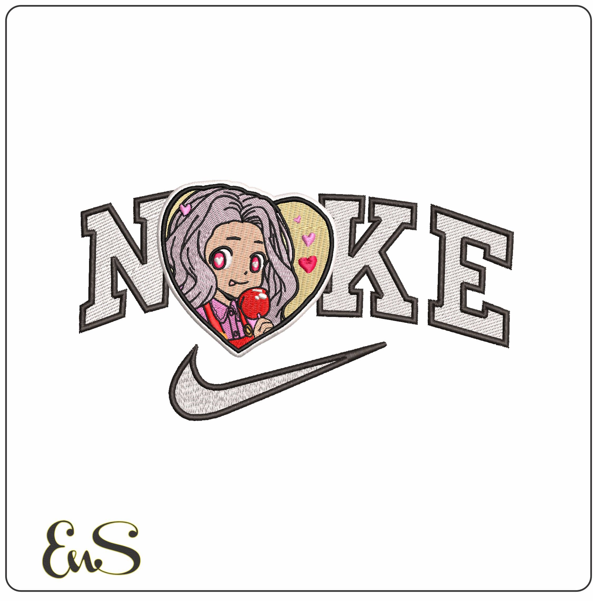 Nike Eri Rewind Heart My Hero Academia Anime- Elegant embroidery design file - instant download