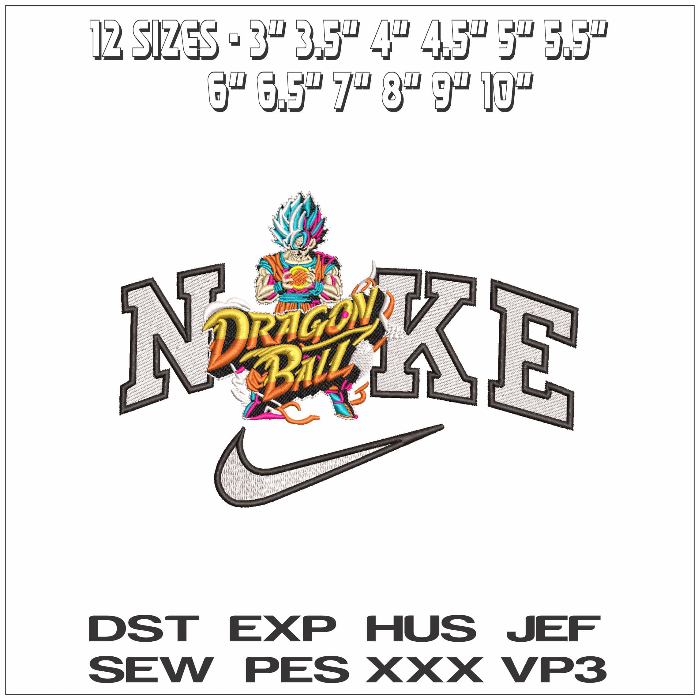 Nike Guko Making Ball Dragon Ball Anime- Elegant embroidery design file - instant download — view 2