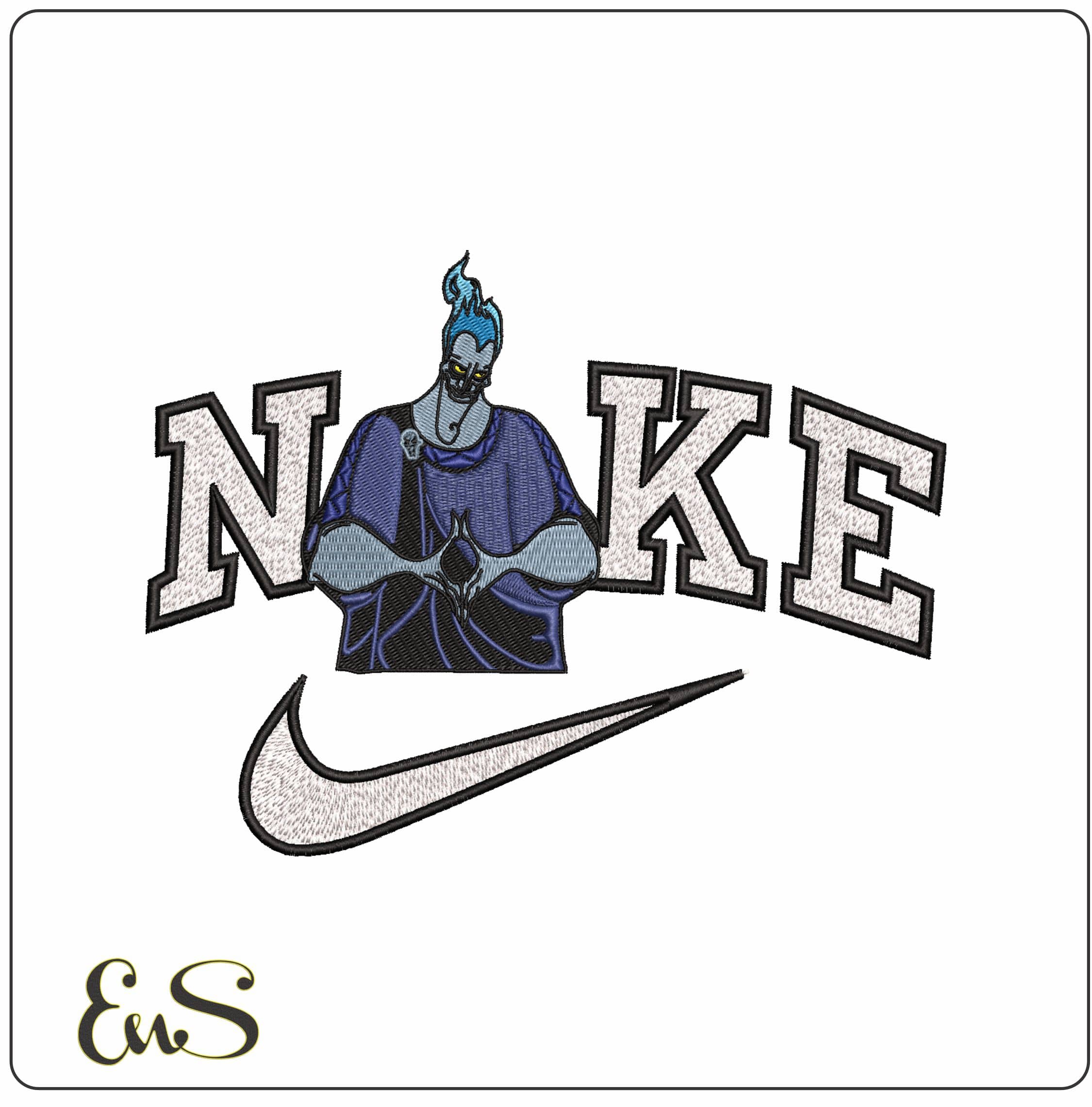 Nike Hades Disney- Elegant embroidery design file - instant download