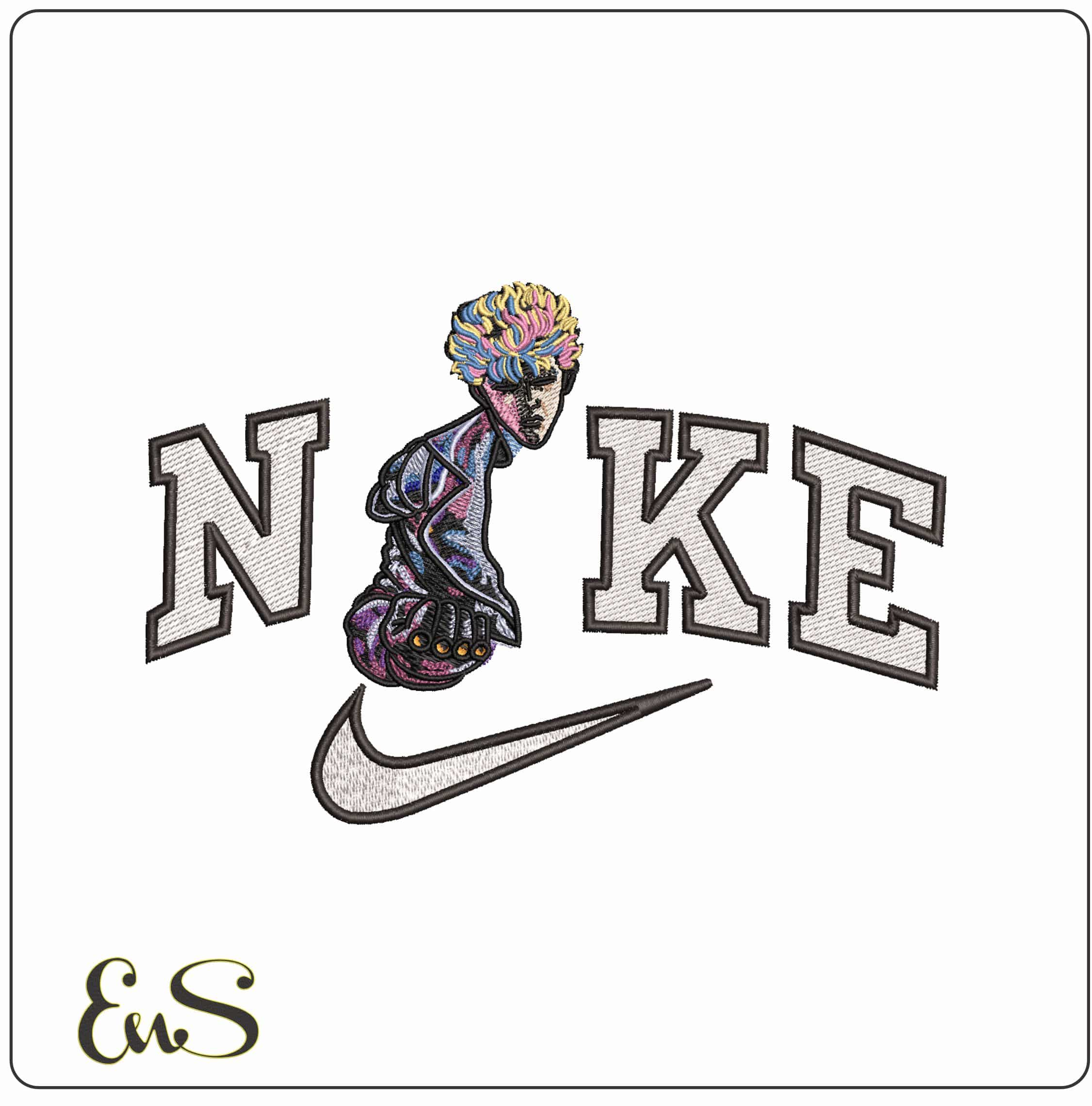 Nike Hanamichi Sakuragi Slam Dunk Anime- Elegant embroidery design file - instant download
