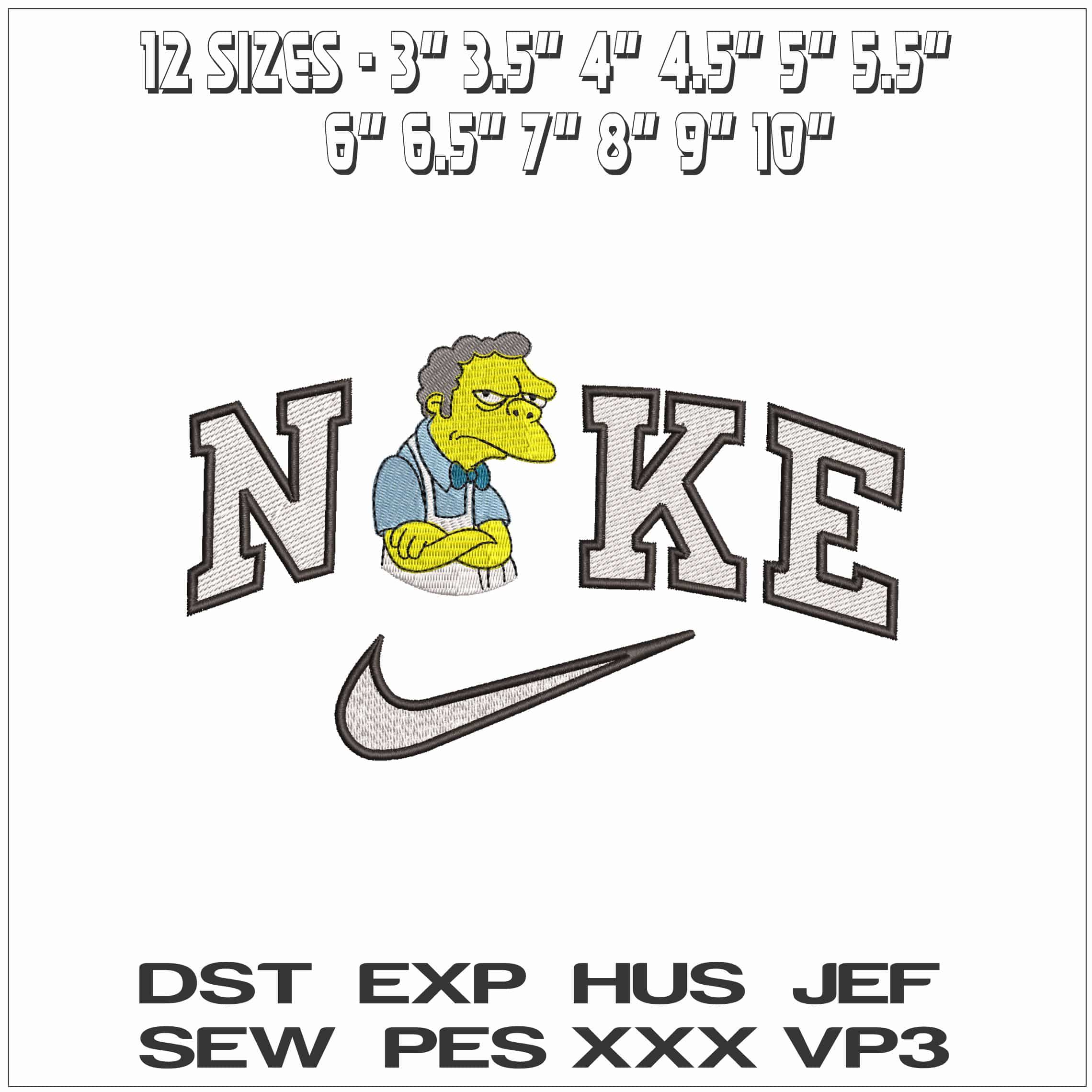 Nike Moe Bar Owner The Simpsons- Elegant embroidery design file - instant download — view 2