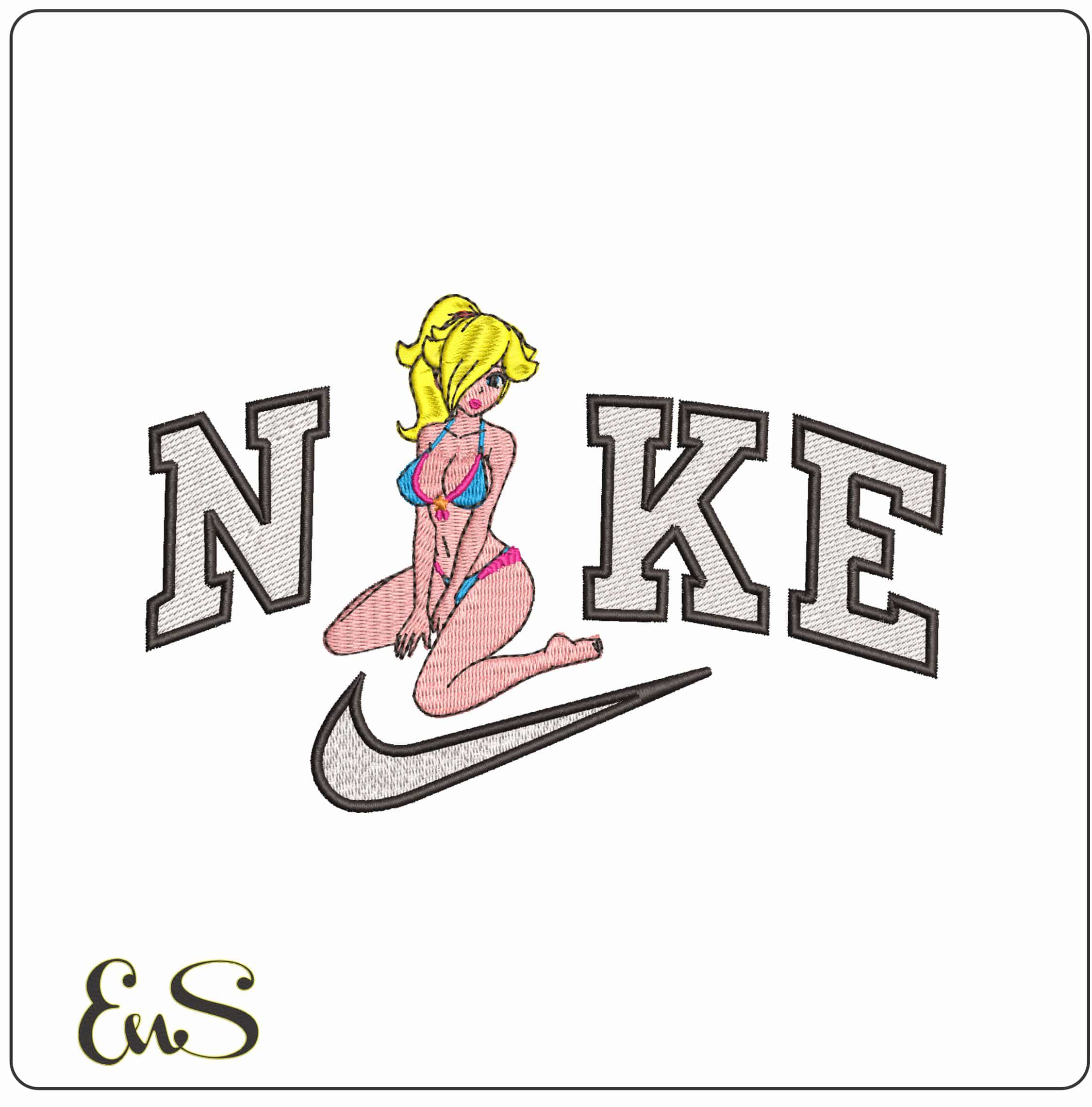 Nike Rosalina in Swimsuit Super Mario- Elegant embroidery design file - instant download