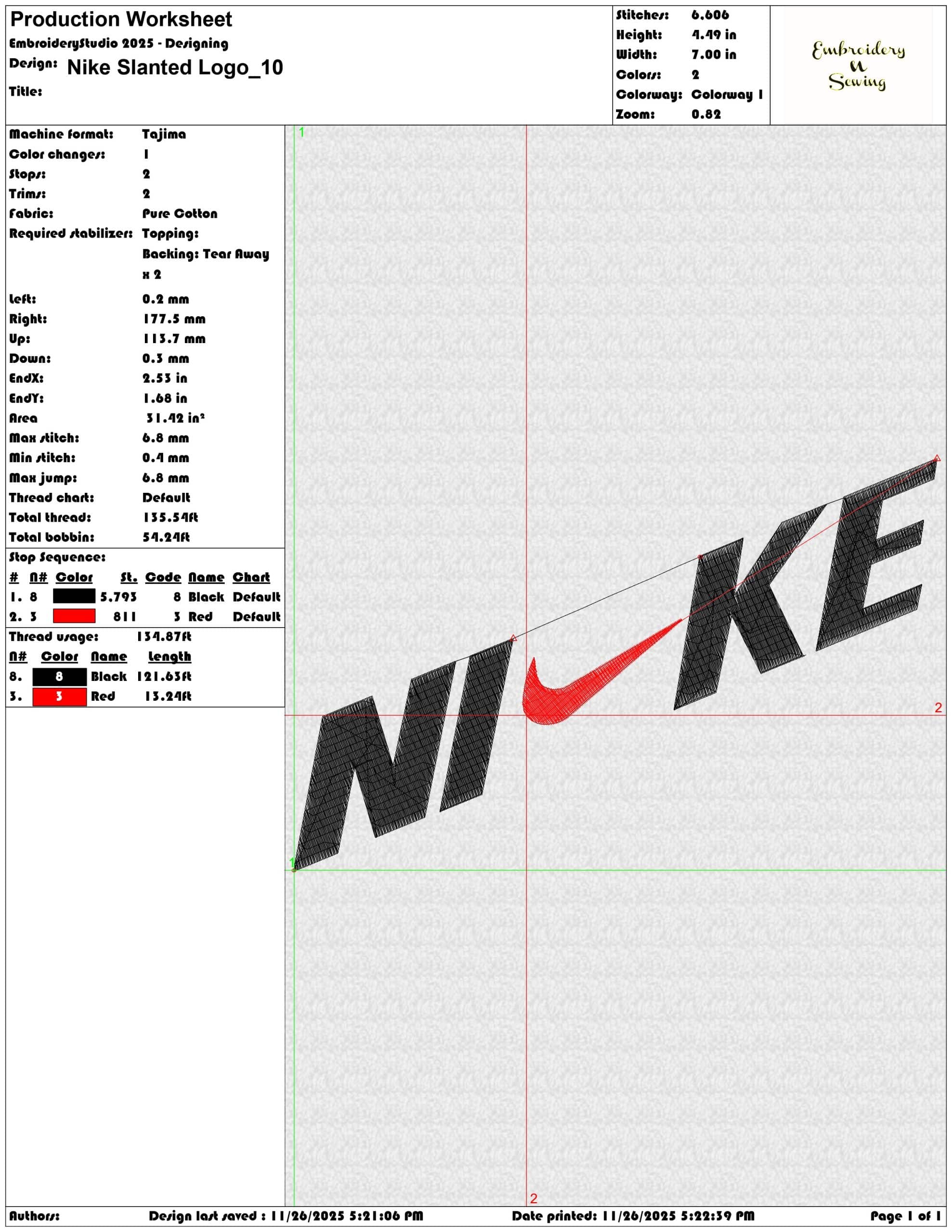Nike Slanted Logo- Elegant embroidery design file - instant download — view 3