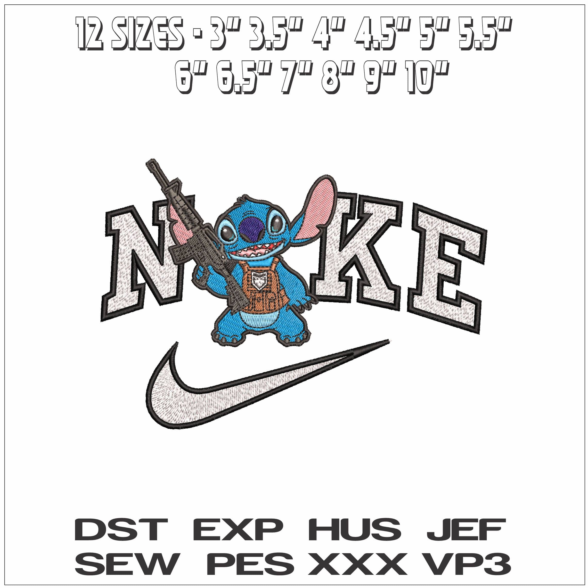 Nike Stitch Swat- Elegant embroidery design file - instant download — view 2