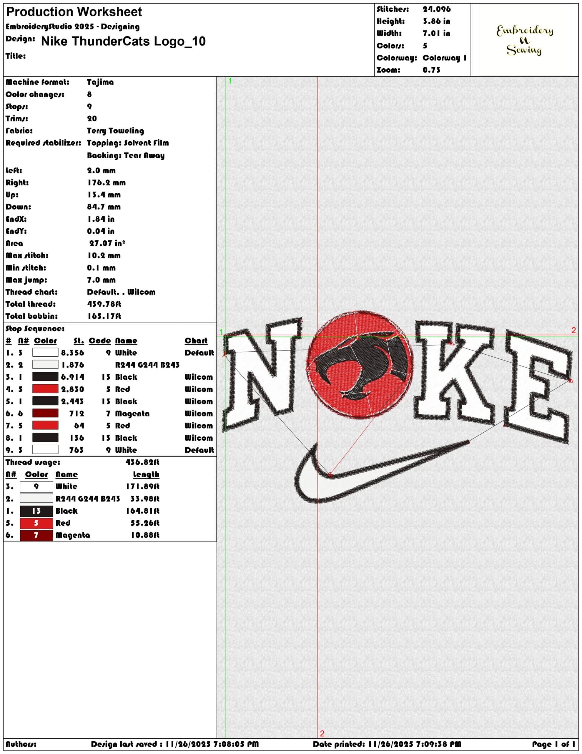 Nike ThunderCats Logo- Elegant embroidery design file - instant download — view 3