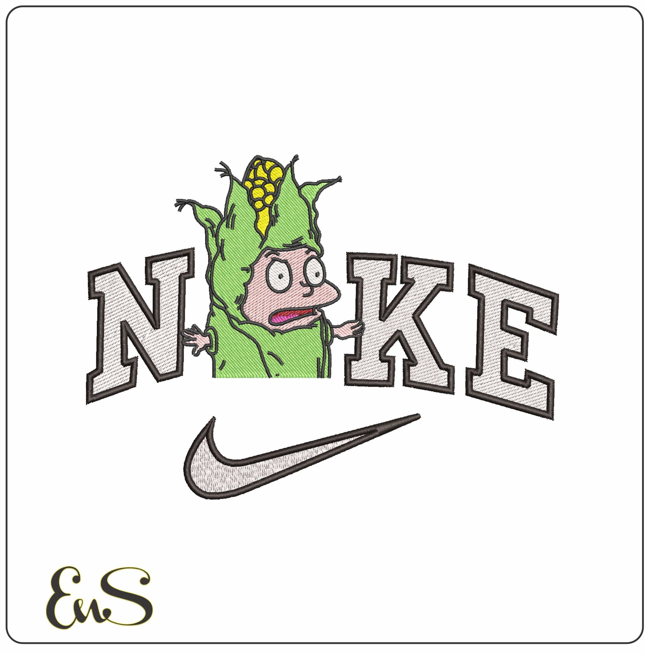 Nike Tommy as Sweetcorn Rug Rats- Elegant embroidery design file - instant download